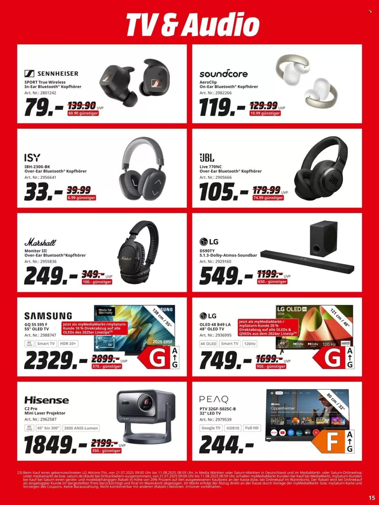 MEDIAMARKT Prospekt - Ab Montag 21.07.2025 (2025-07-21 - 2025-08-11) | 15