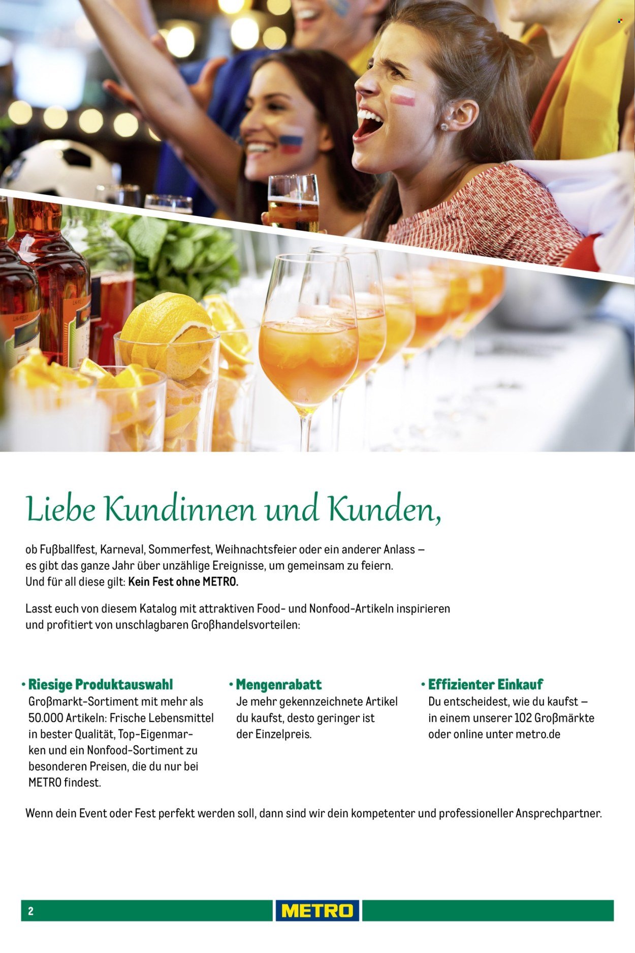 METRO Angebote - Sortimentskatalog Feiern & Events