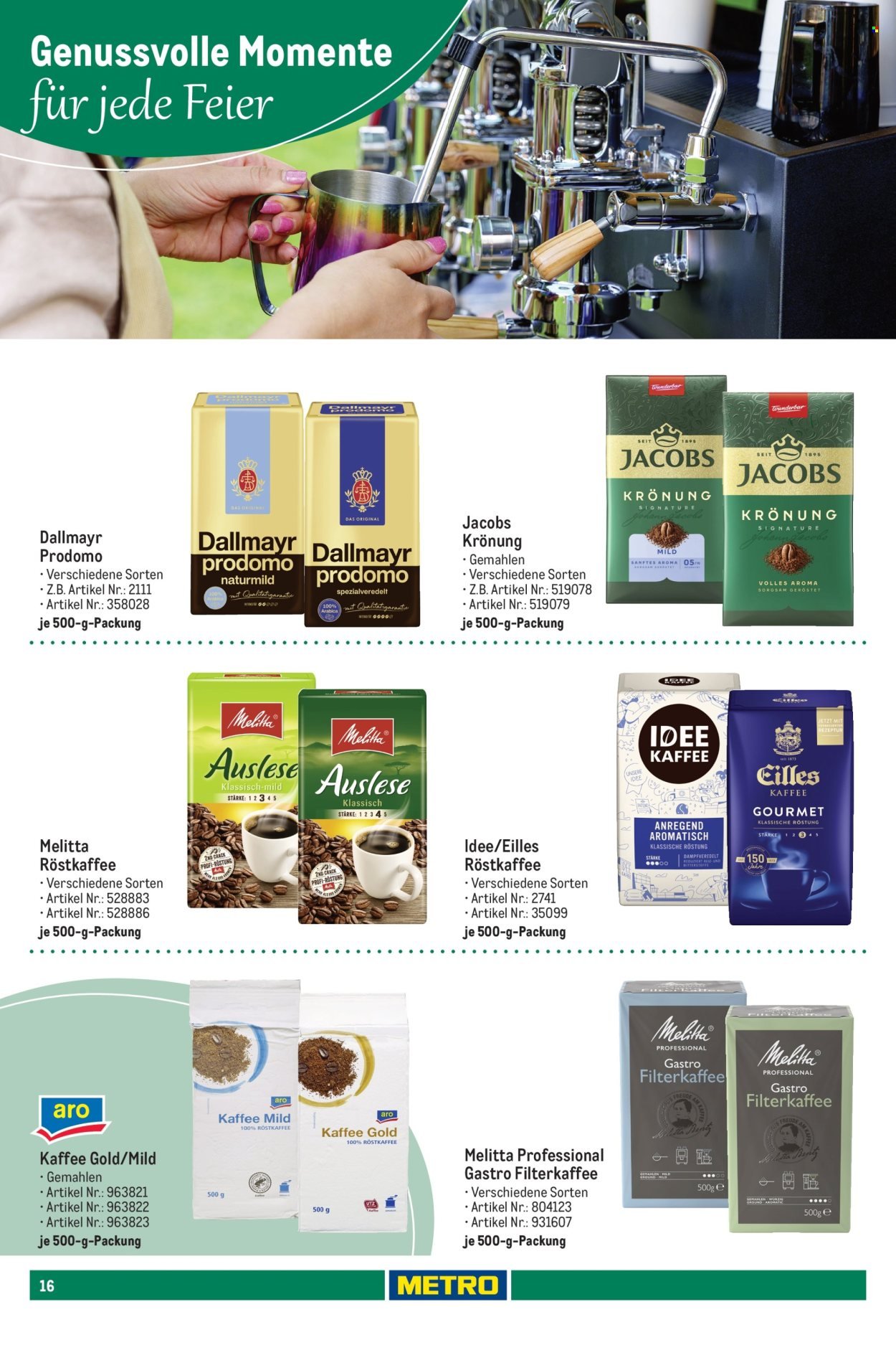 METRO Angebote - Sortimentskatalog Feiern & Events