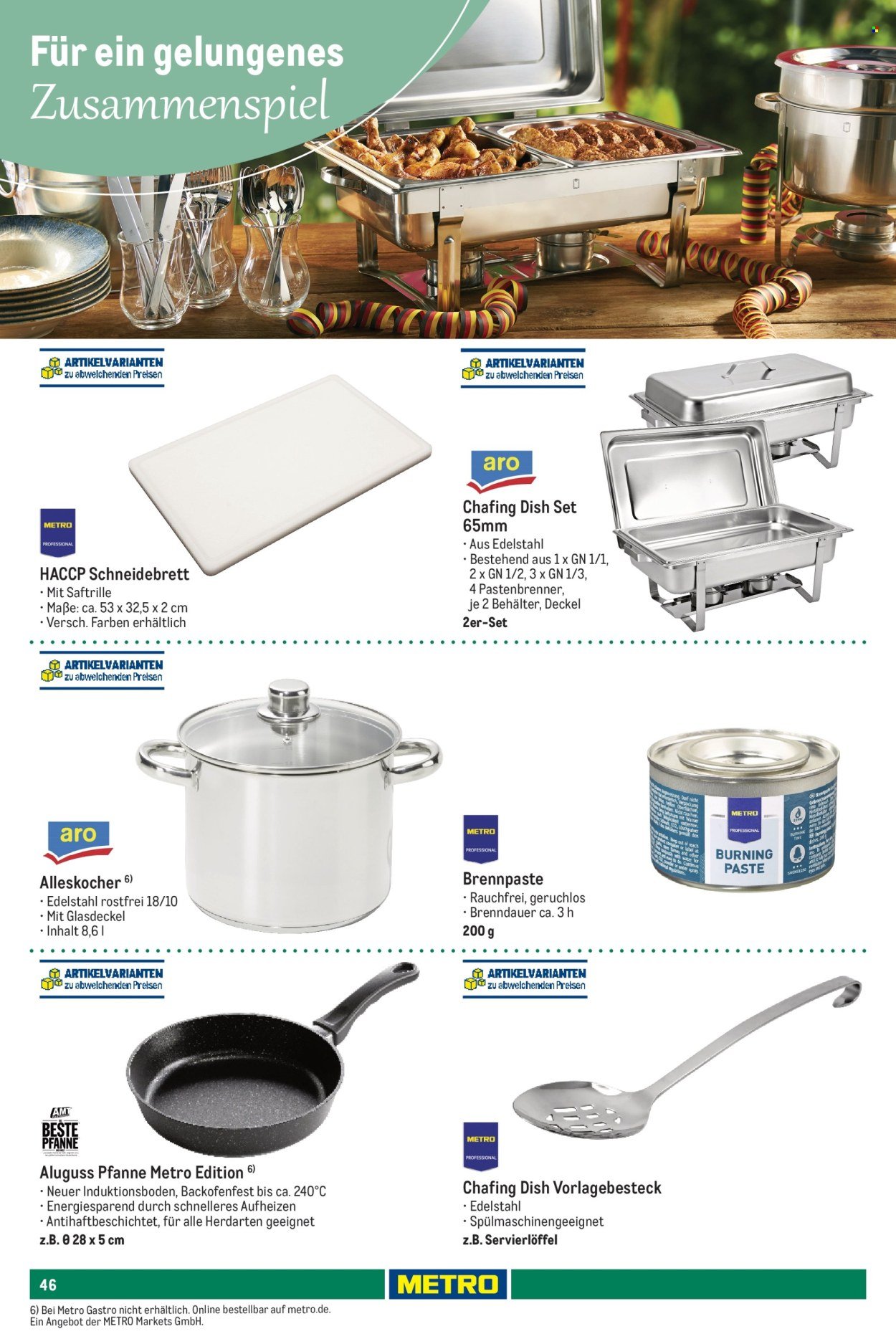 METRO Angebote - Sortimentskatalog Feiern & Events