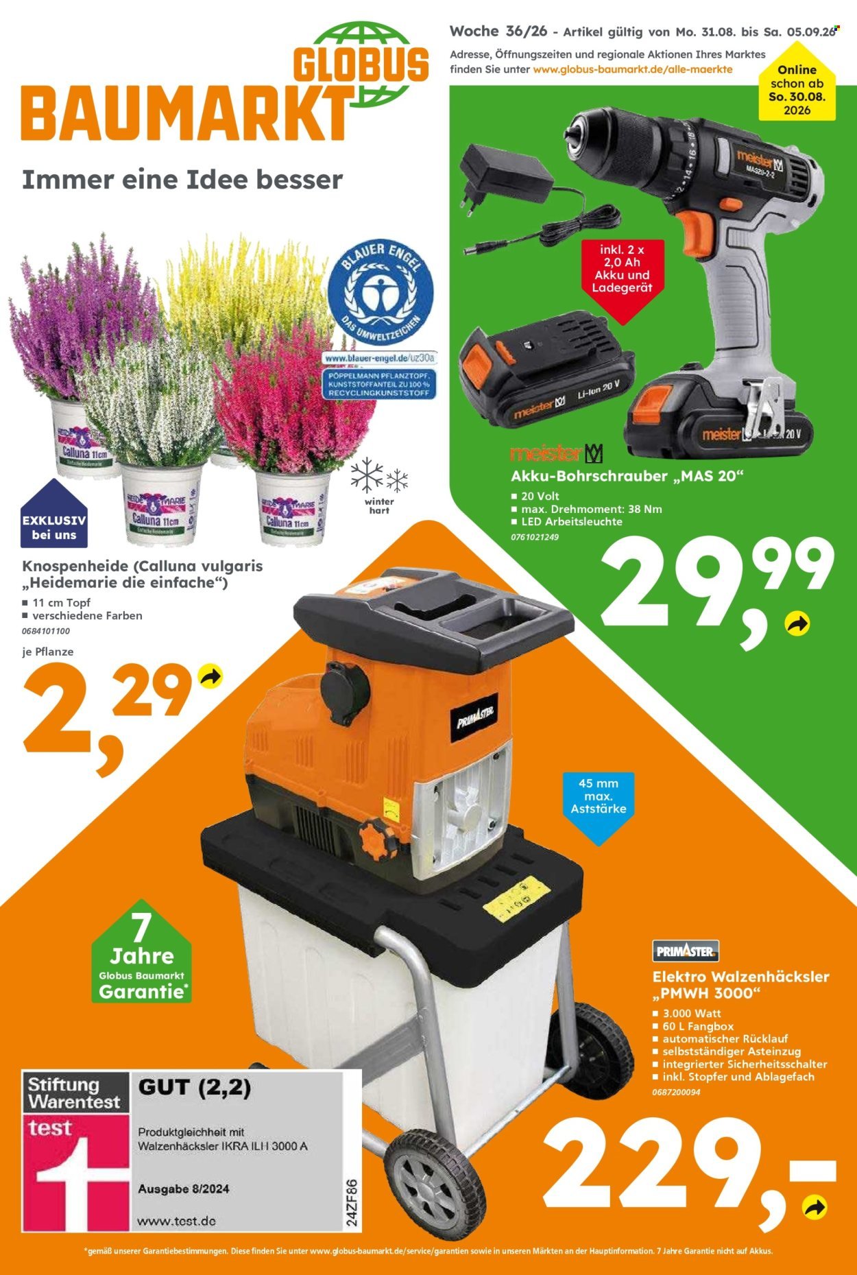 GLOBUS BAUMARKT Prospekt - Ab Montag 31.08.2026