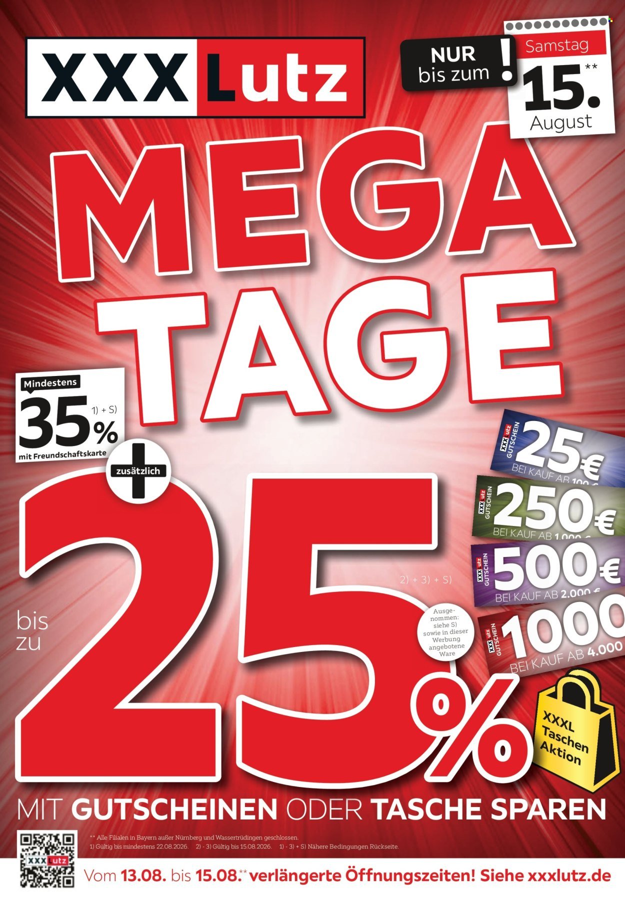 XXXLUTZ Prospekt - Mega Tage