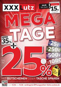 XXXLUTZ Prospekt - Mega Tage