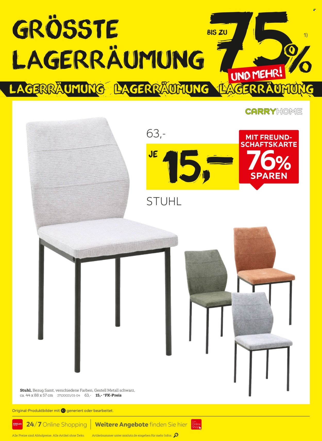 XXXLUTZ Prospekt - Größte Lagerräumung