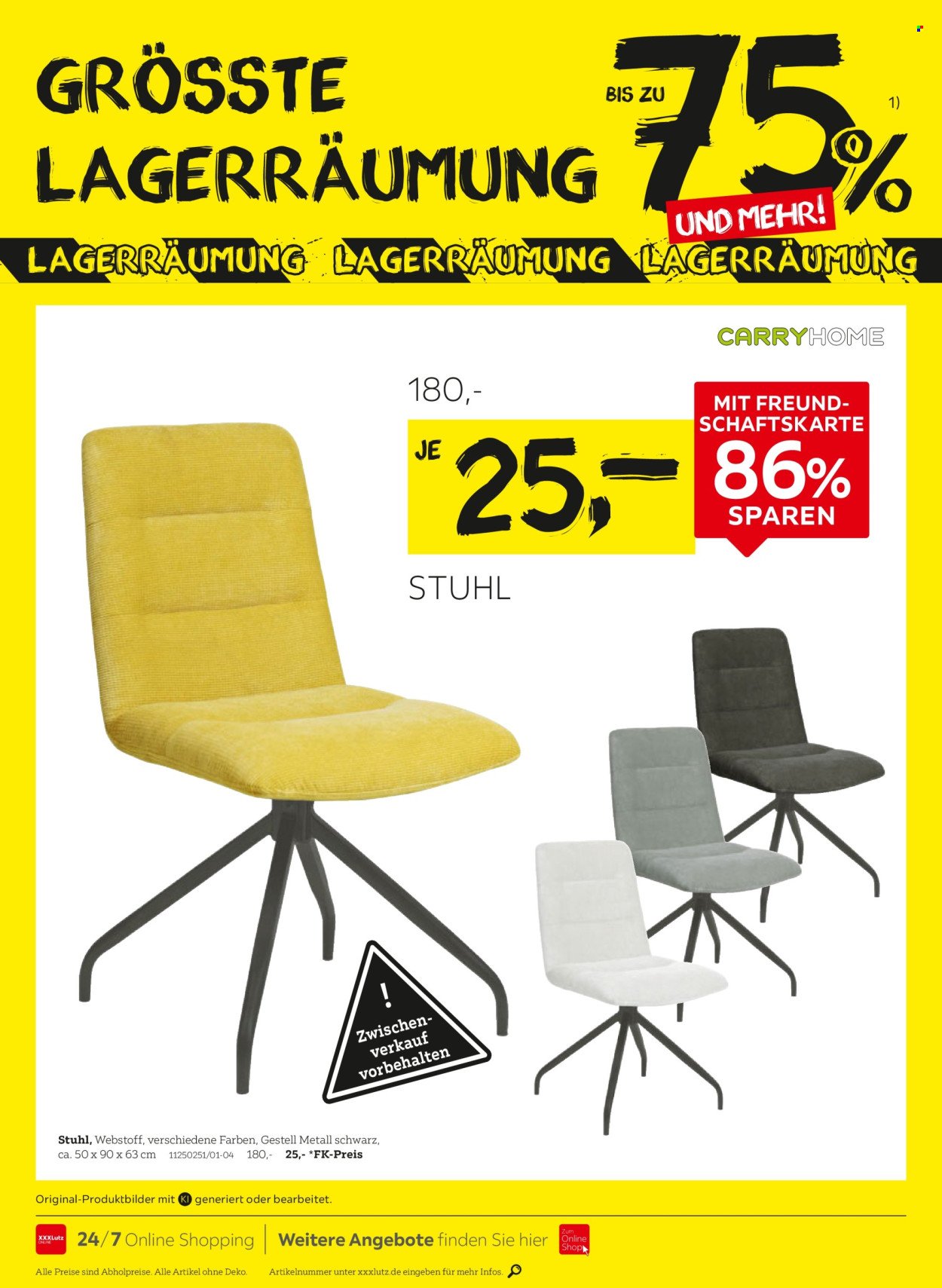 XXXLUTZ Prospekt - Größte Lagerräumung