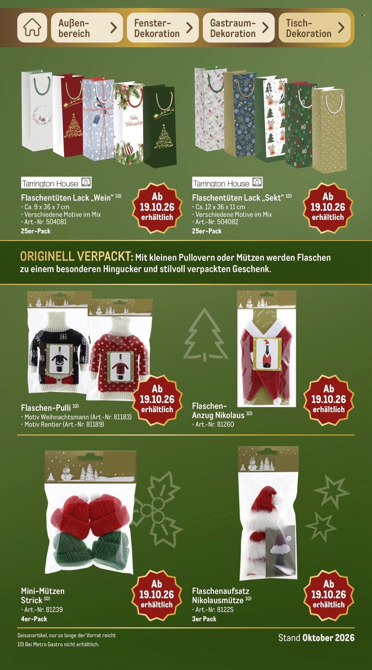 METRO Prospekt - Sortimentskatalog Weihnachten
