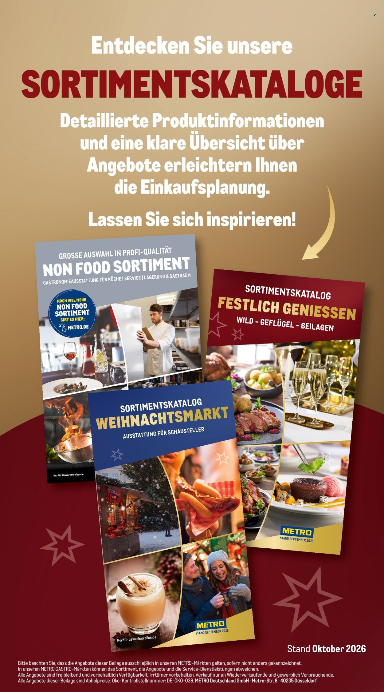 METRO Prospekt - Sortimentskatalog Weihnachten