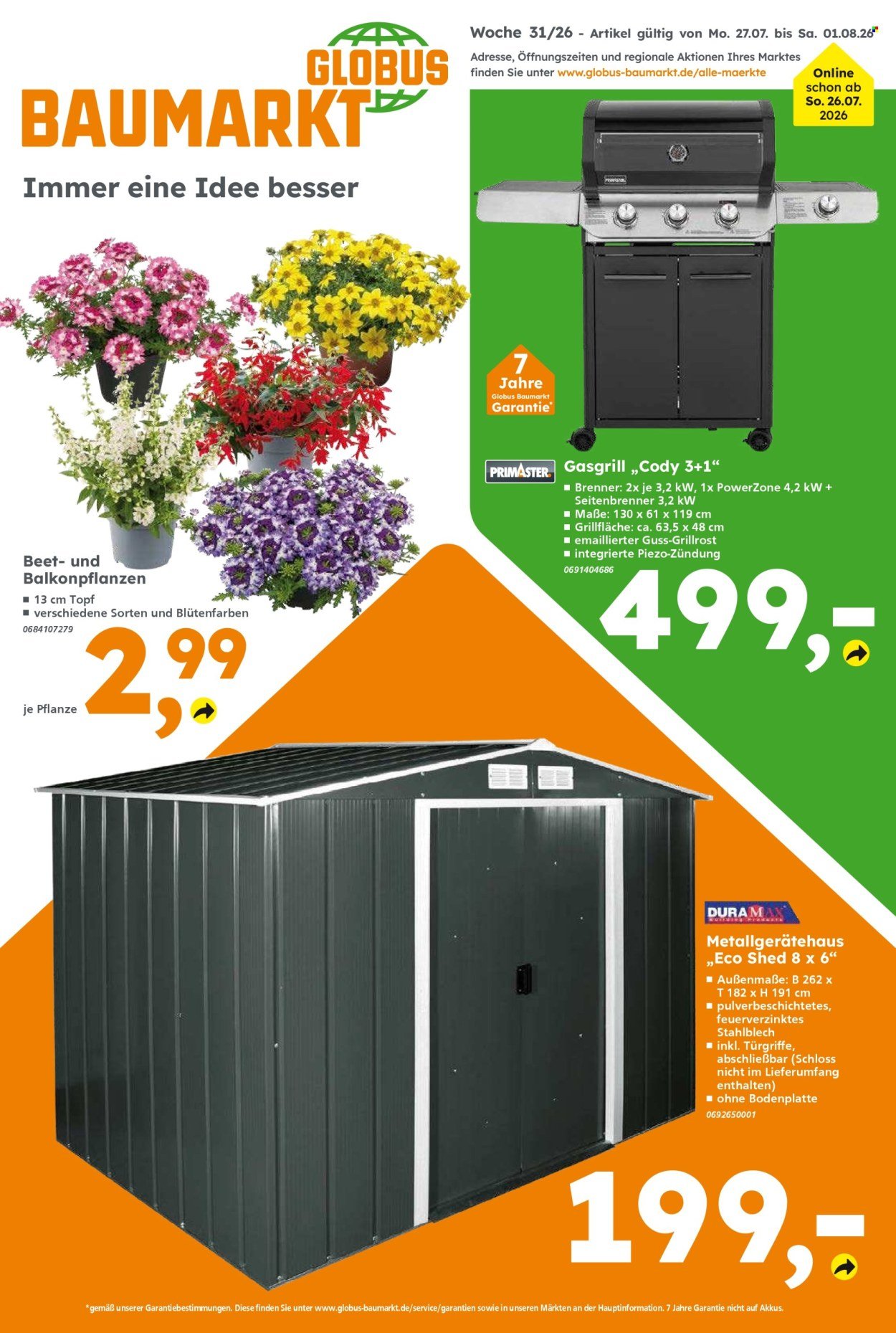 GLOBUS BAUMARKT Prospekt - Ab Montag 27.07.2026