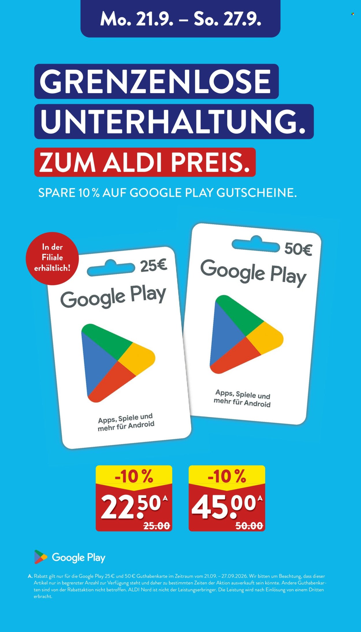 ALDI NORD Prospekt - Ab Montag 21.09.2026