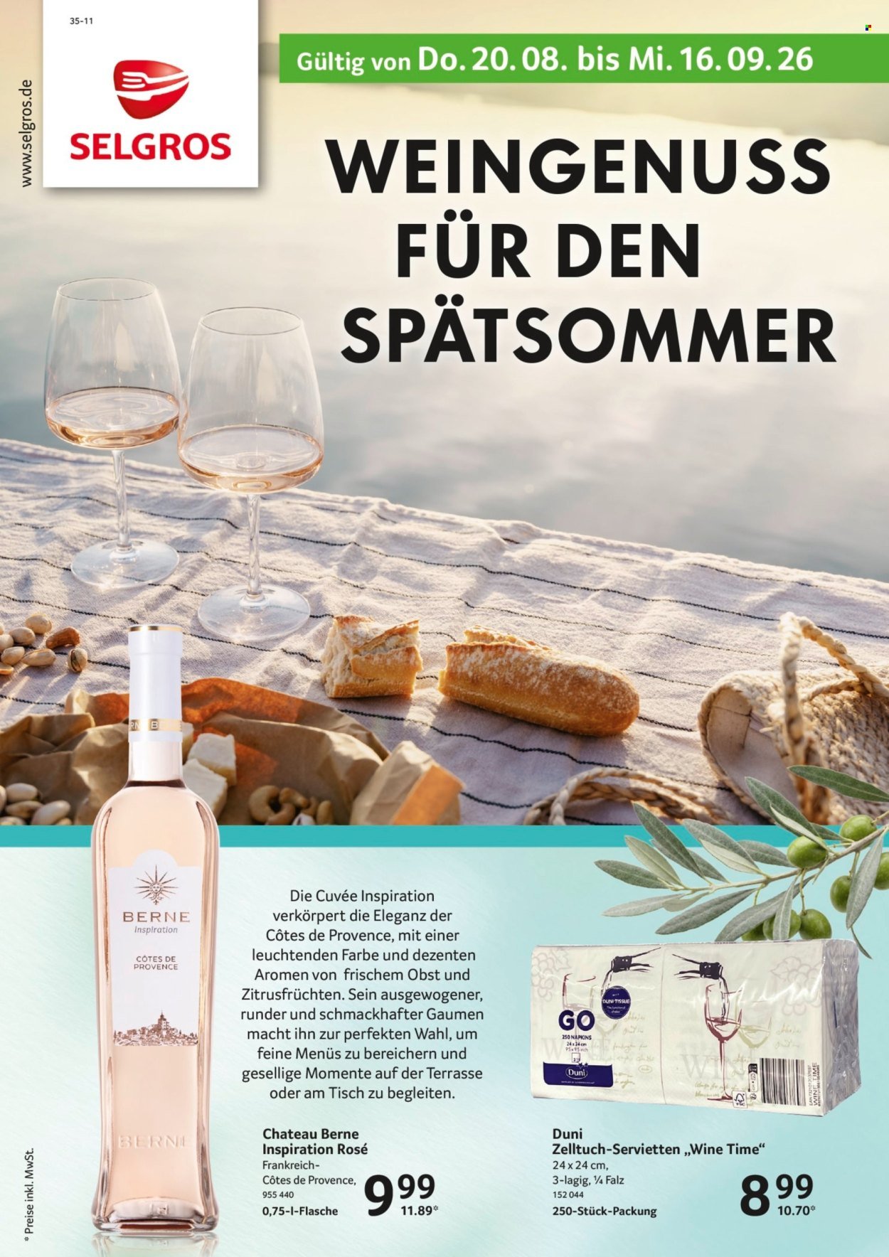 SELGROS Prospekt - Weingenuss für den Spätsommer