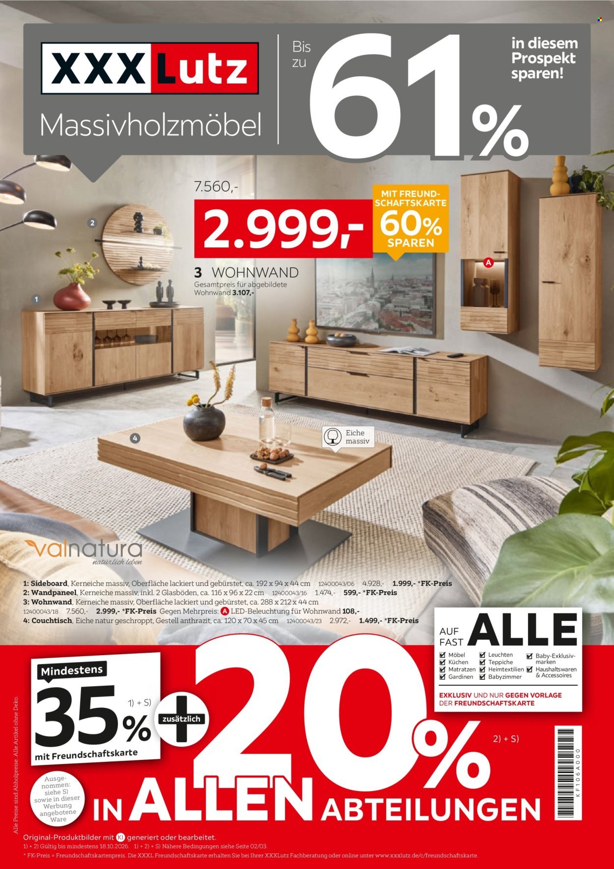 XXXLUTZ Prospekt - Bis zu 61% auf Massivholzmöbel