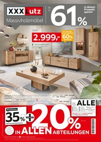 XXXLUTZ Prospekt - Bis zu 61% auf Massivholzmöbel