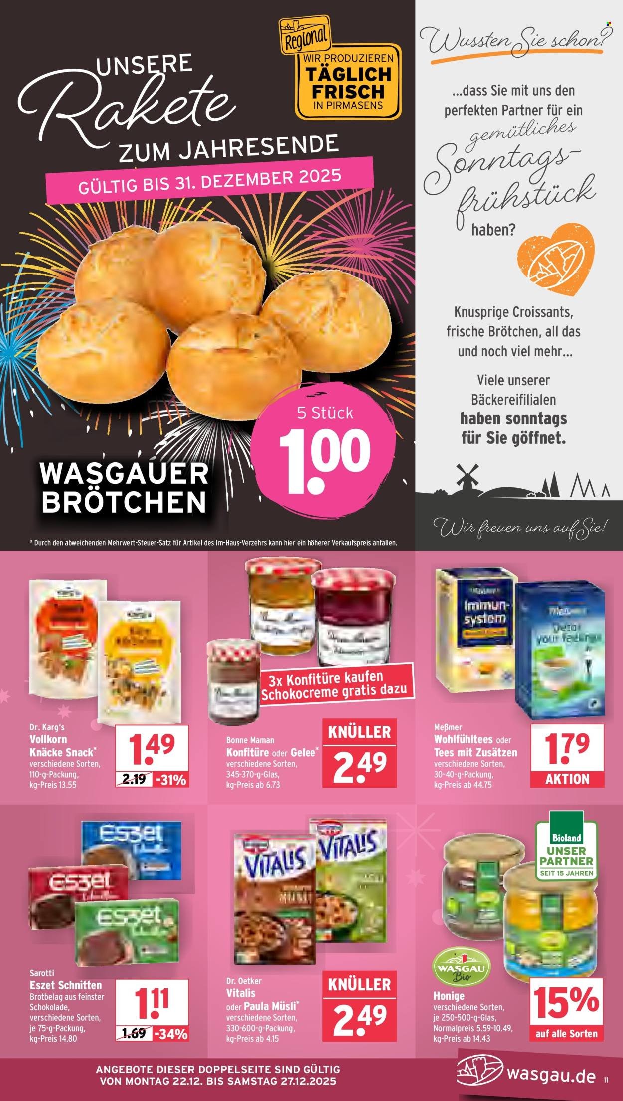 WASGAU Prospekt - Ab Montag 22.12.2025