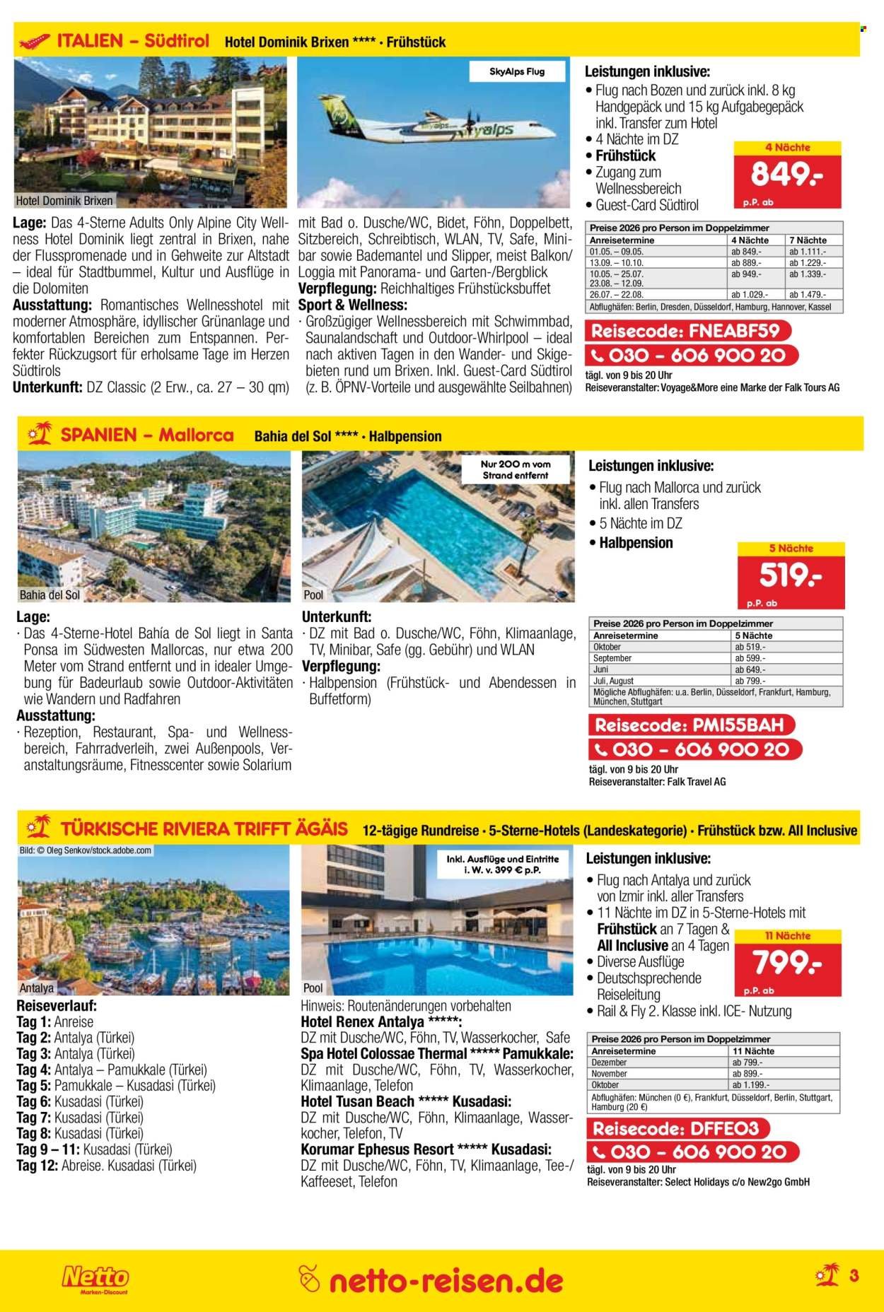NETTO MARKEN-DISCOUNT Prospekt - Reise-Angebote