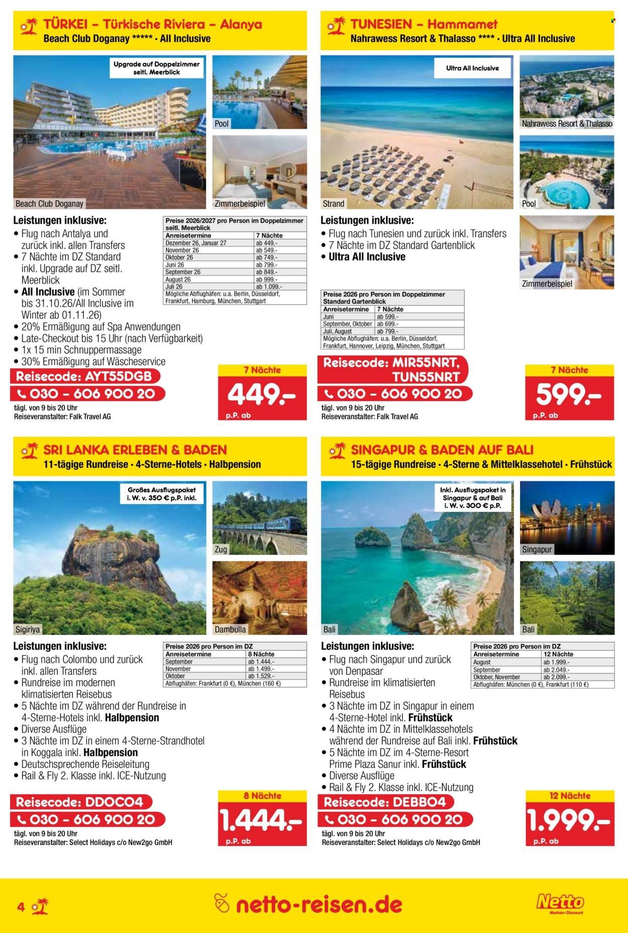 NETTO MARKEN-DISCOUNT Prospekt - Reise-Angebote