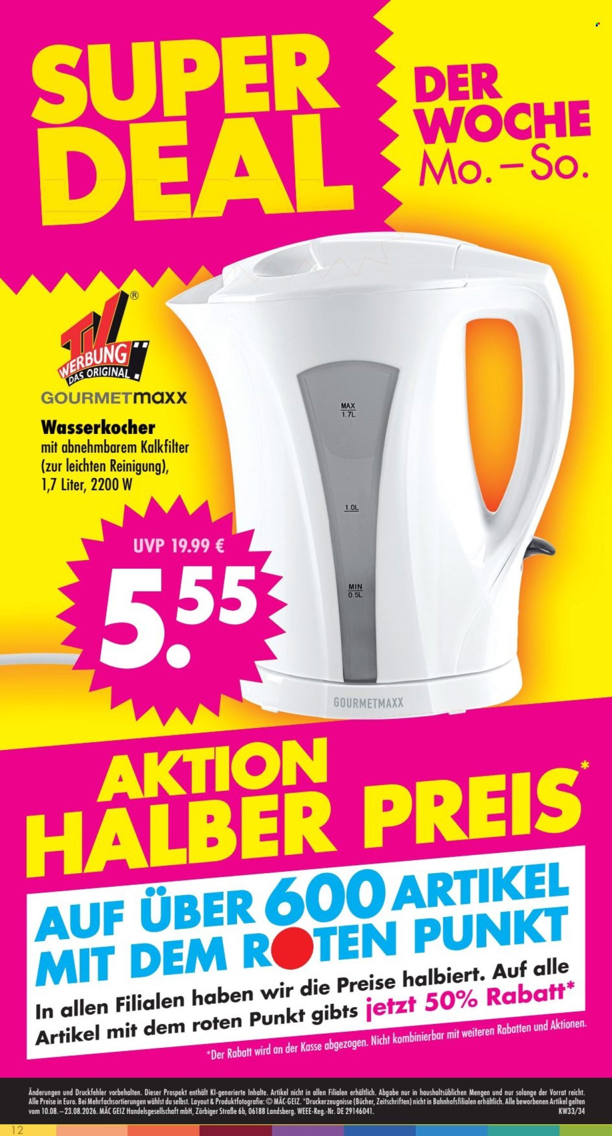 MÄC-GEIZ Prospekt - Ab Montag 10.08.2026