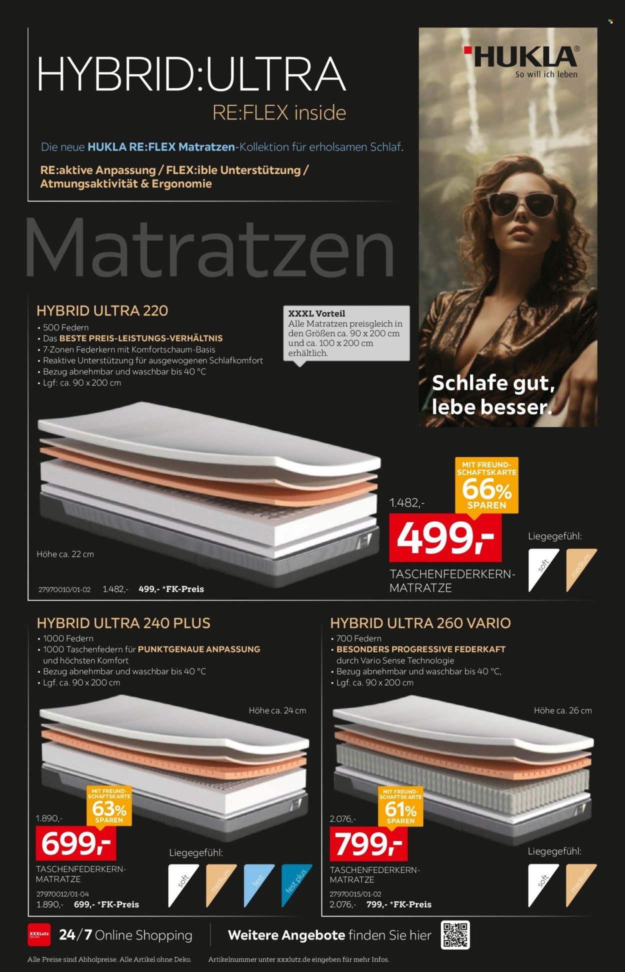 XXXLUTZ Prospekt - Bis zu 66% auf Matratzen