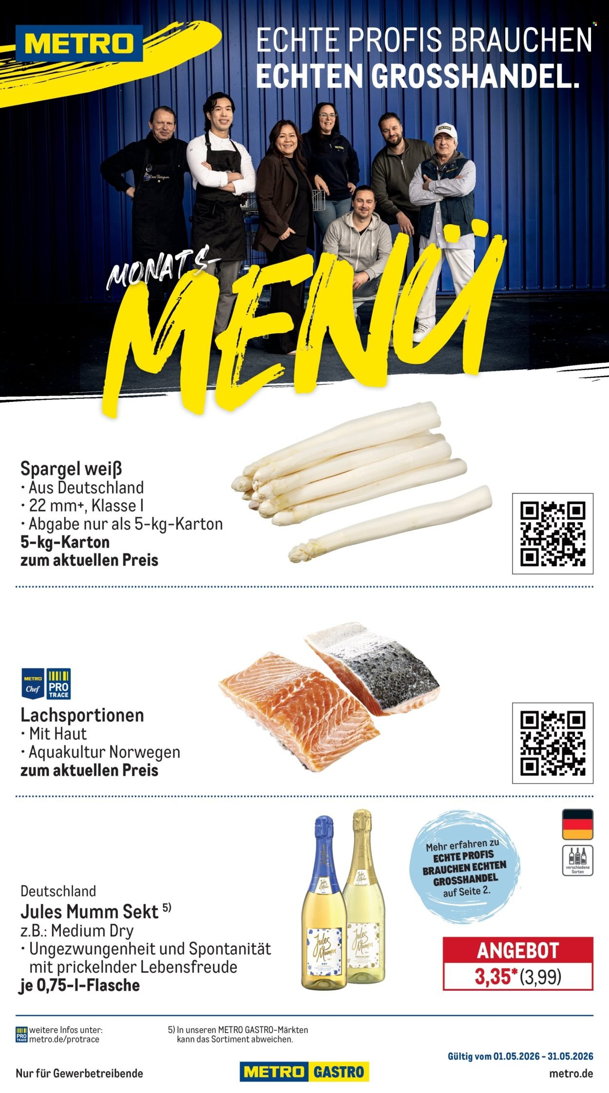 METRO Prospekt - Monats-Menü