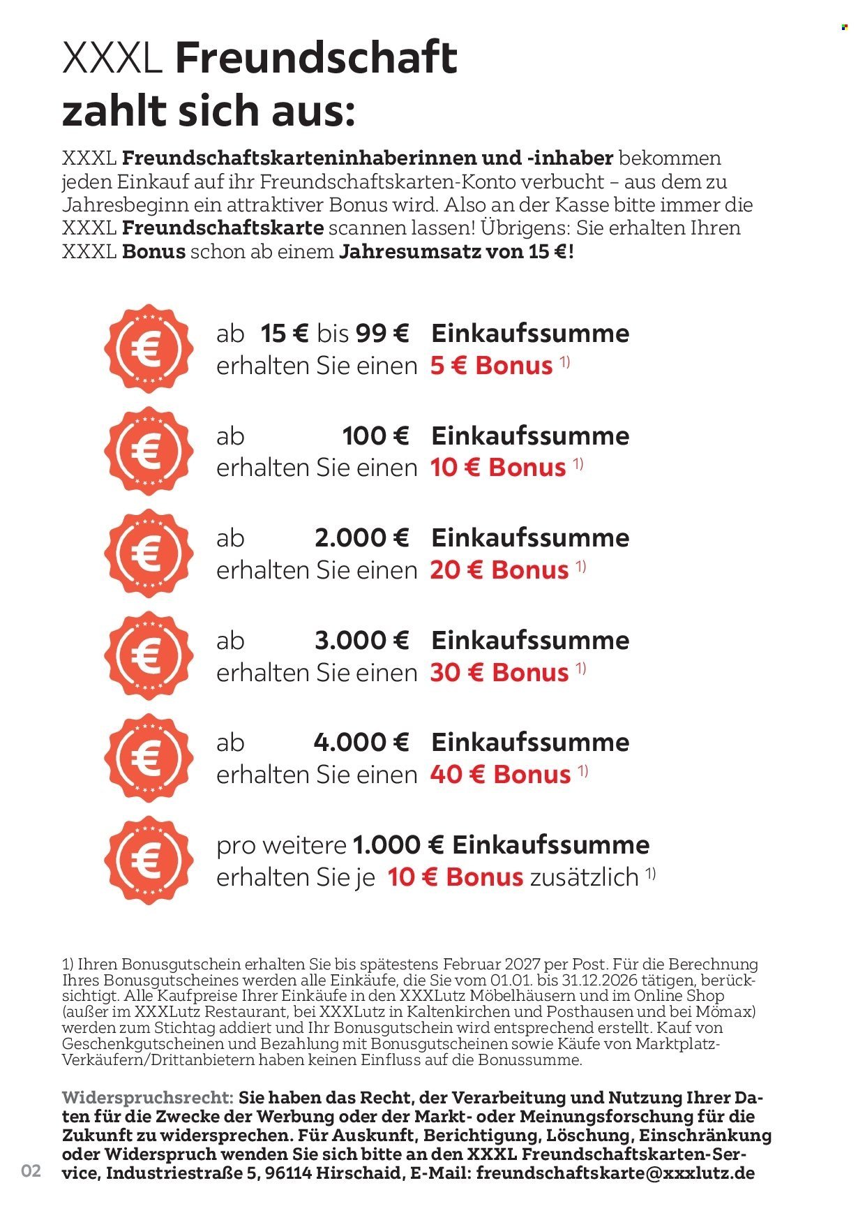 XXXLUTZ Prospekt - Freundschaftskartenjournal