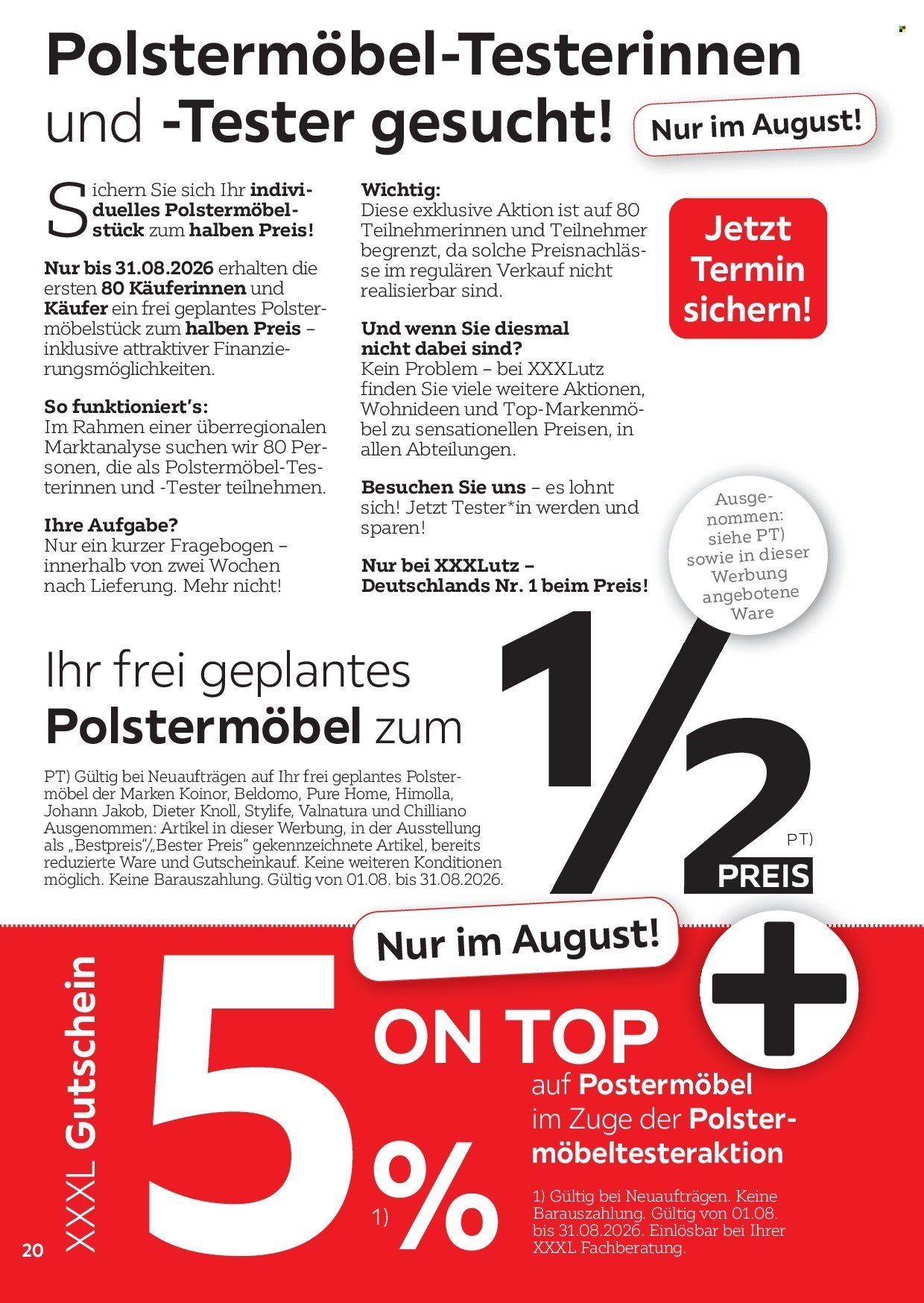 XXXLUTZ Prospekt - Freundschaftskartenjournal