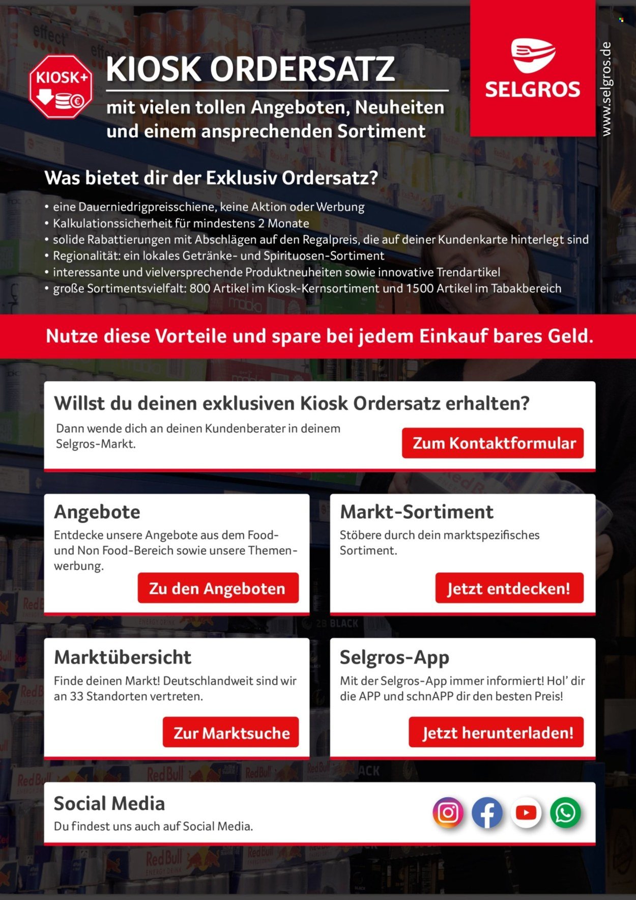 SELGROS Prospekt - Kiosk-Ordersatz