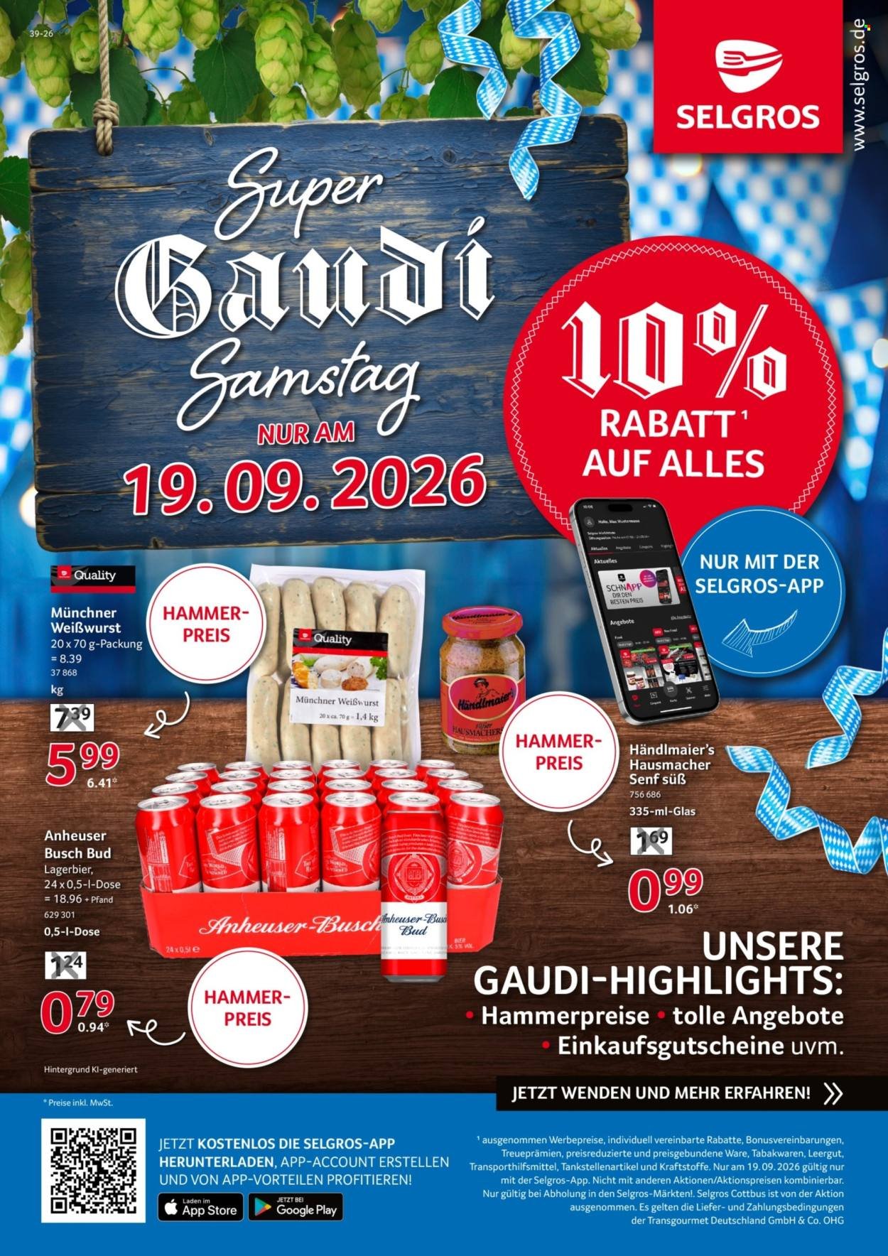 SELGROS Prospekt - Super Gaudi Samstag