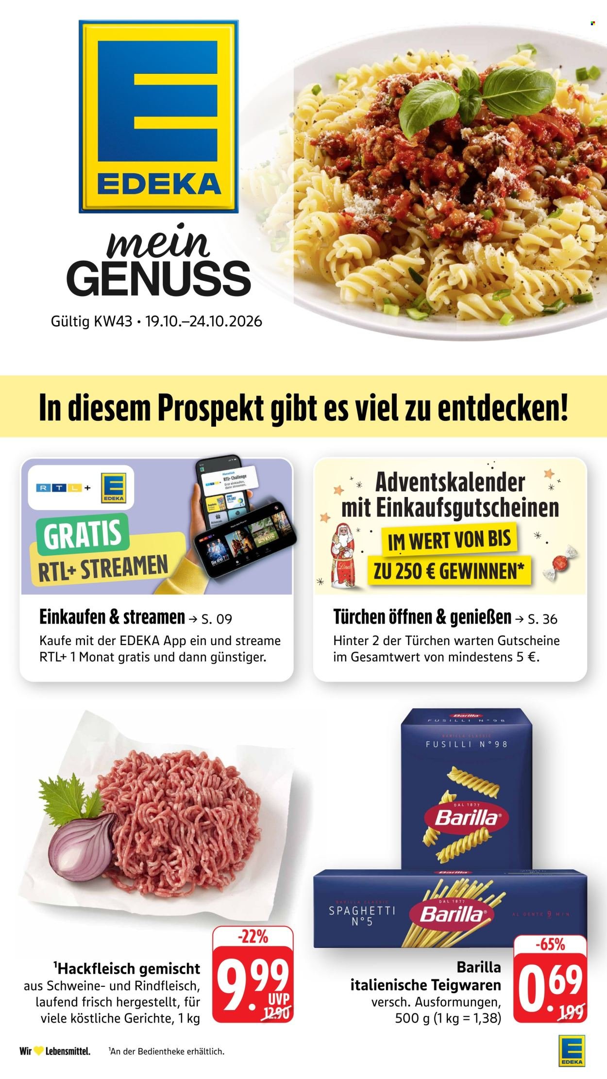 EDEKA Prospekt - Ab Montag 19.10.2026