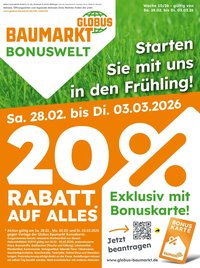 GLOBUS BAUMARKT Prospekt - Ab Samstag 28.02.2026