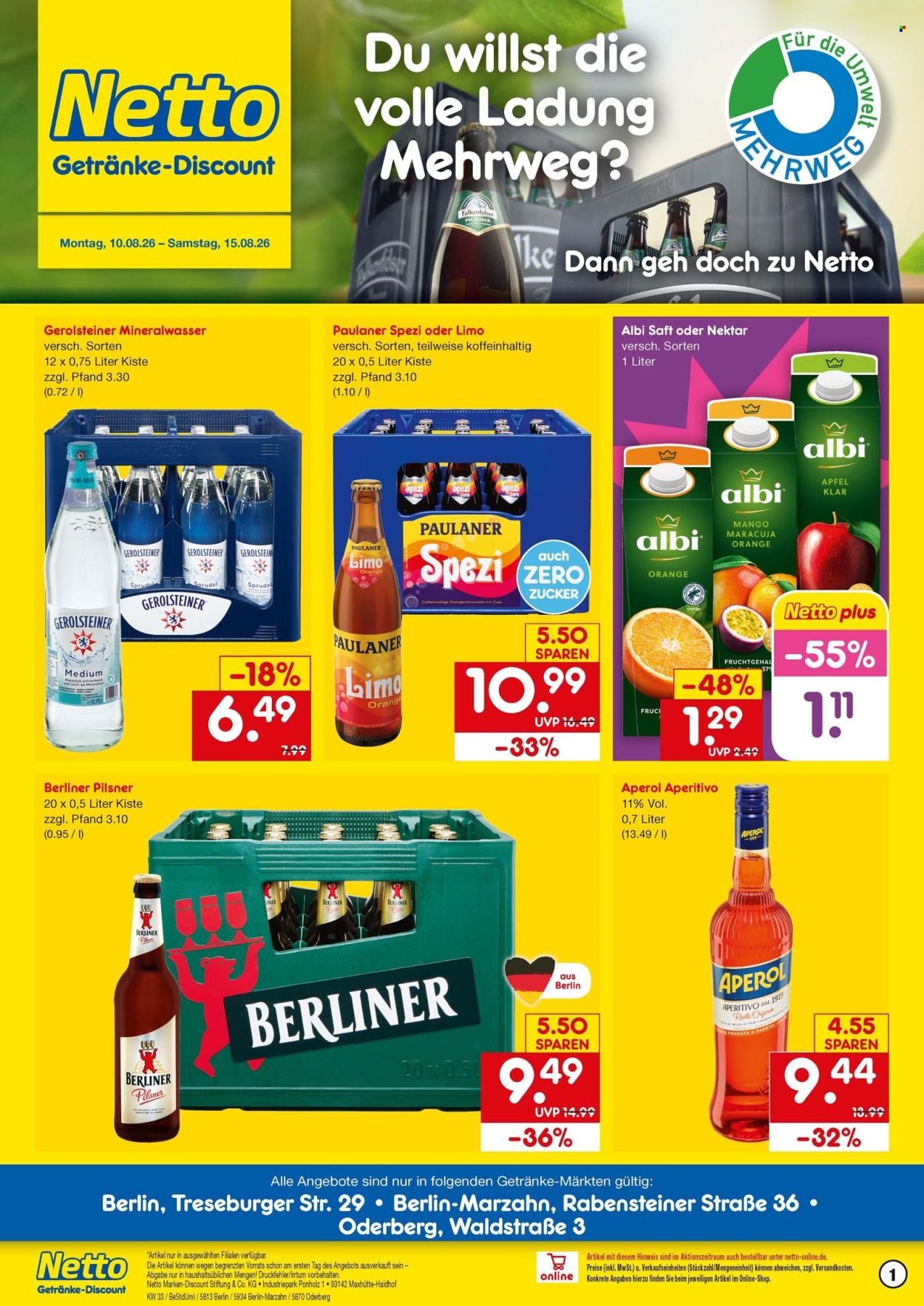 NETTO MARKEN-DISCOUNT Prospekt - Getränkemarkt in deiner Nähe