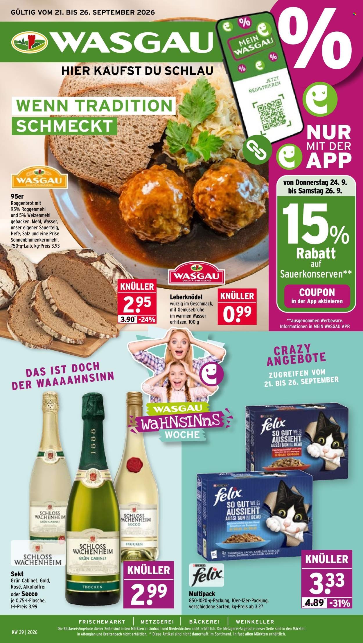 WASGAU Prospekt - Ab Montag 21.09.2026