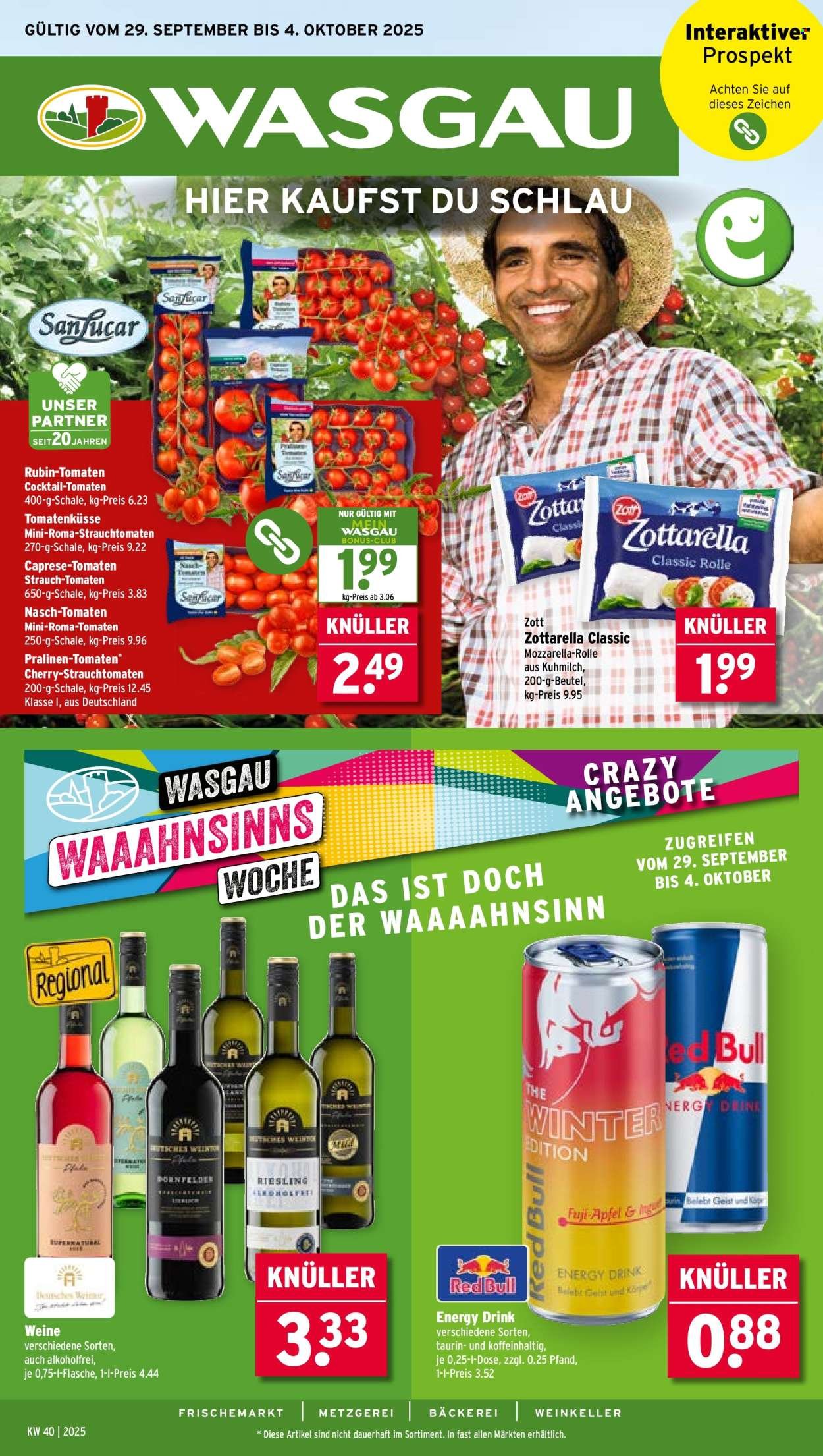 WASGAU Prospekt - Ab Montag 29.09.2025 (2025-09-29 - 2025-10-04) | 1