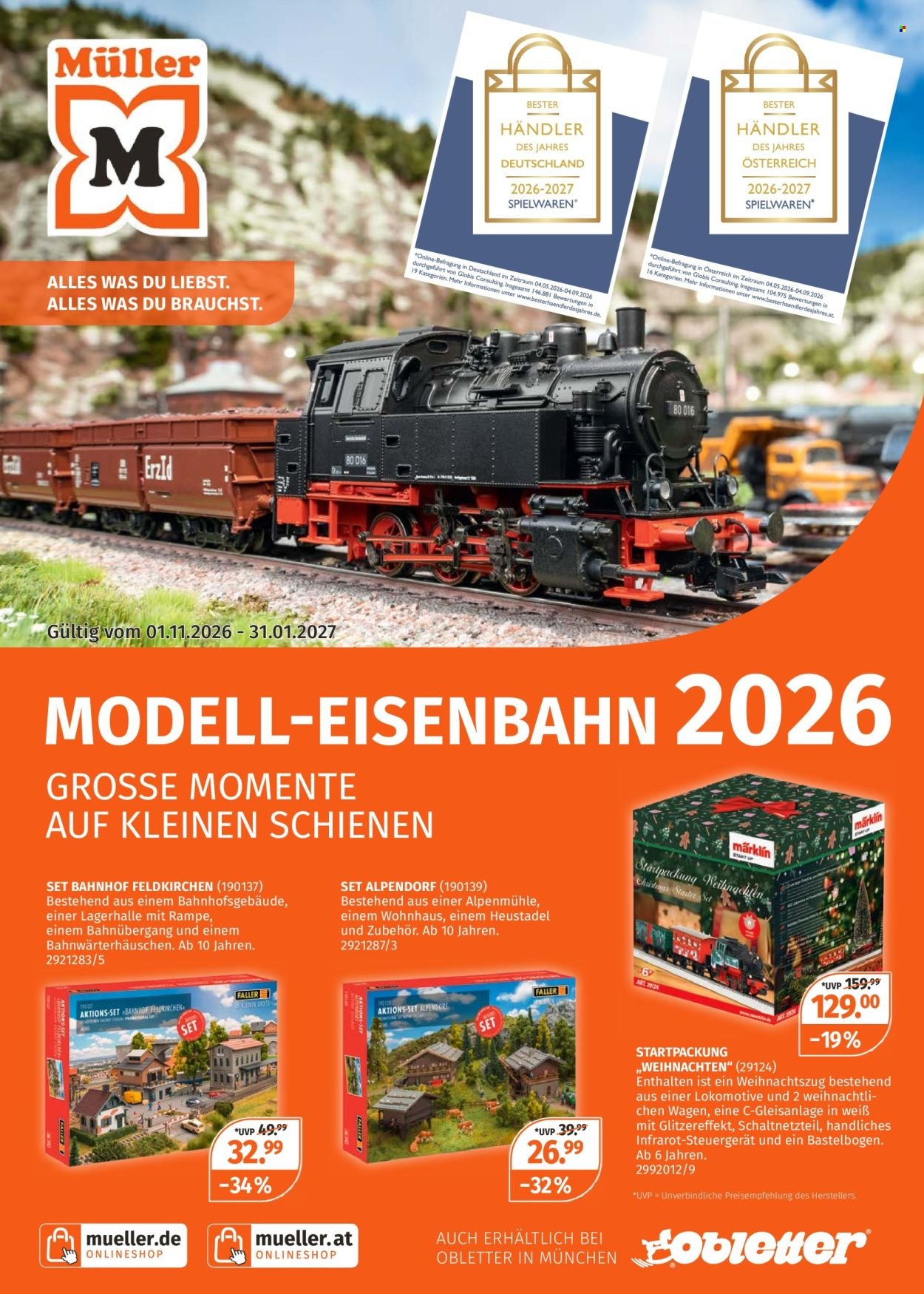 MÜLLER Prospekt - Modell-Eisenbahn-Highlights