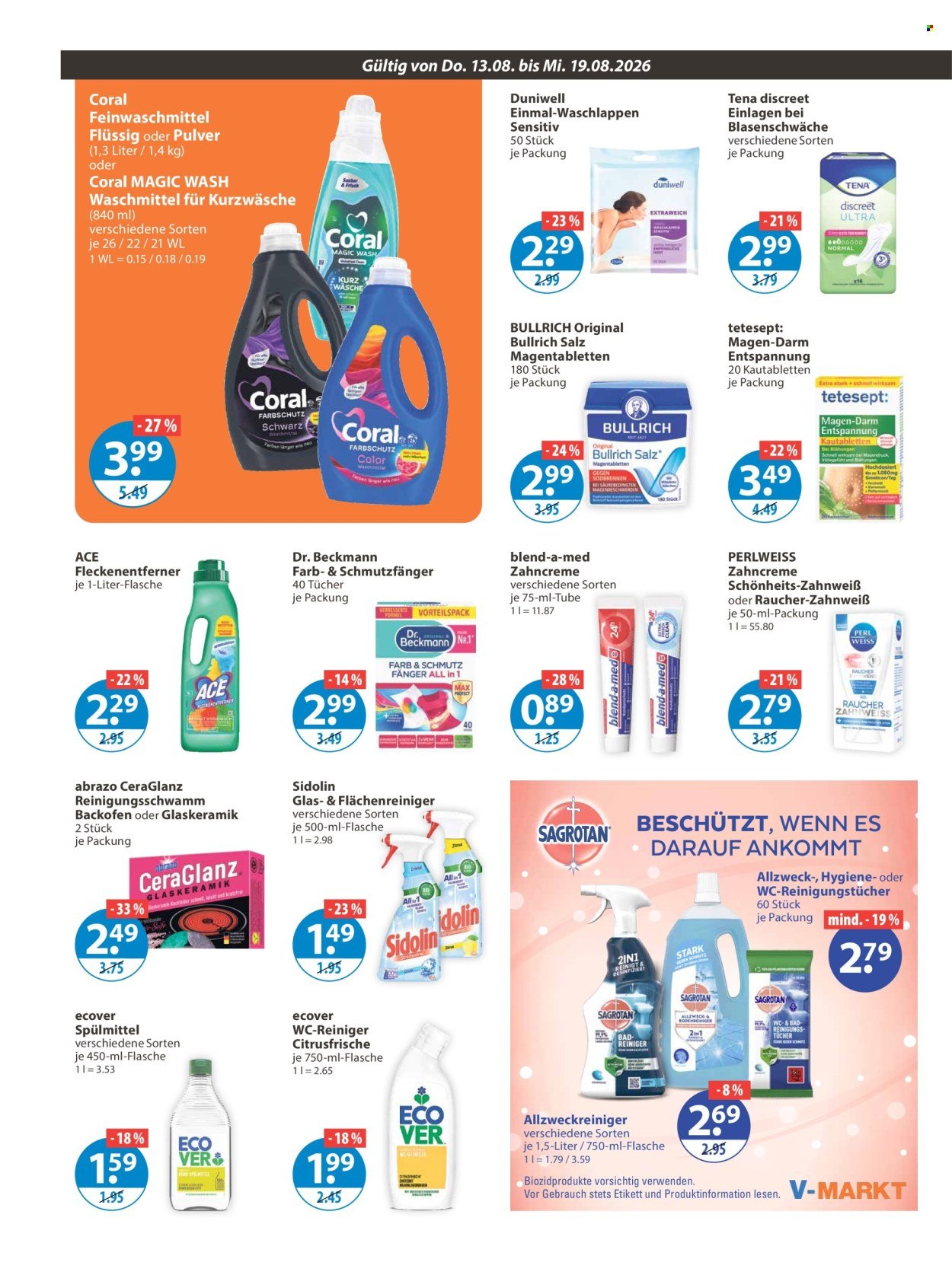 V-MARKT Prospekt - Ab Donnerstag 13.08.2026