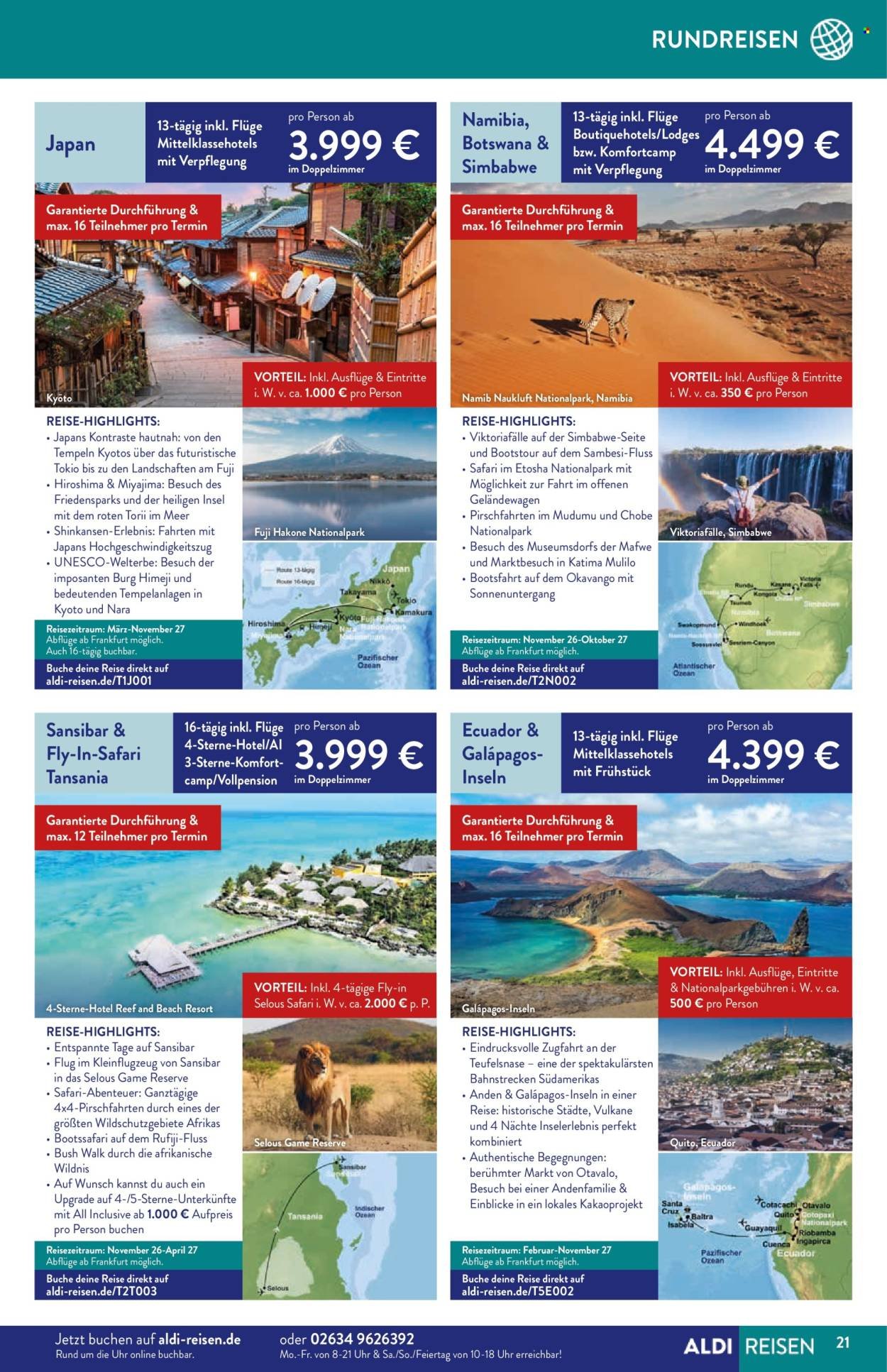 ALDI SÜD Prospekt - Reise-Highlights