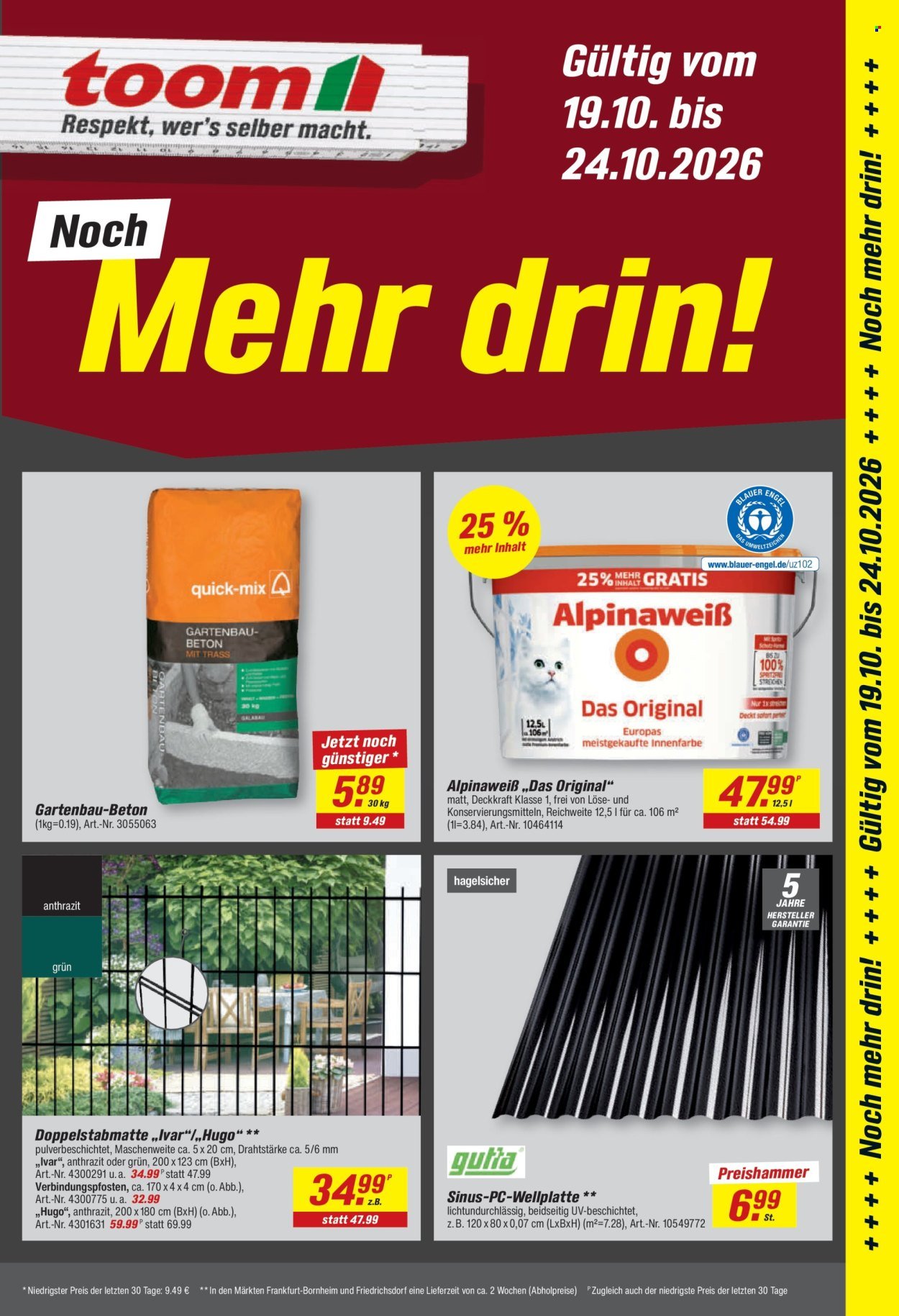 TOOM BAUMARKT Prospekt - Ab Montag 12.10.2026