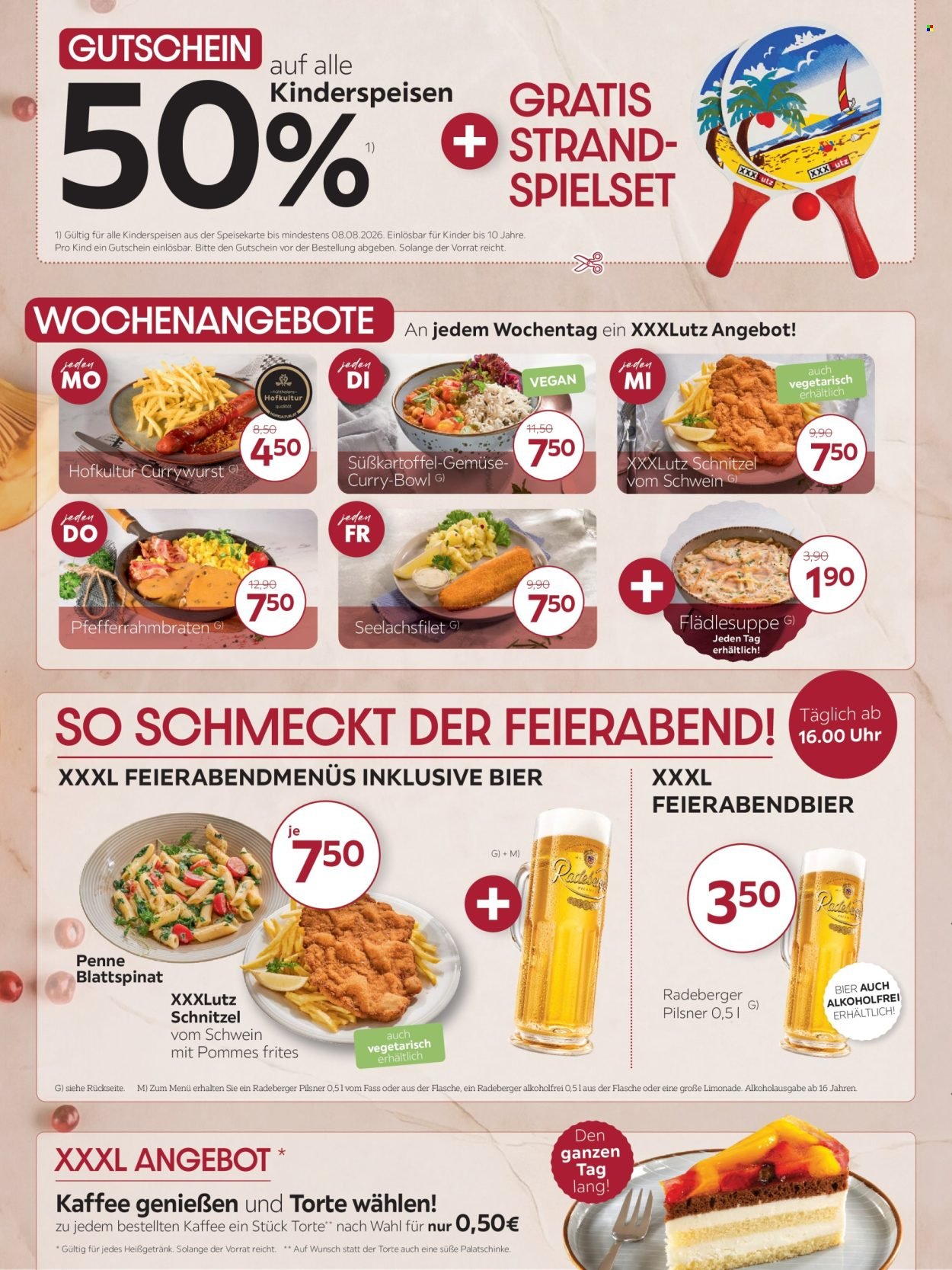 XXXLUTZ Prospekt - Restaurantgutscheine
