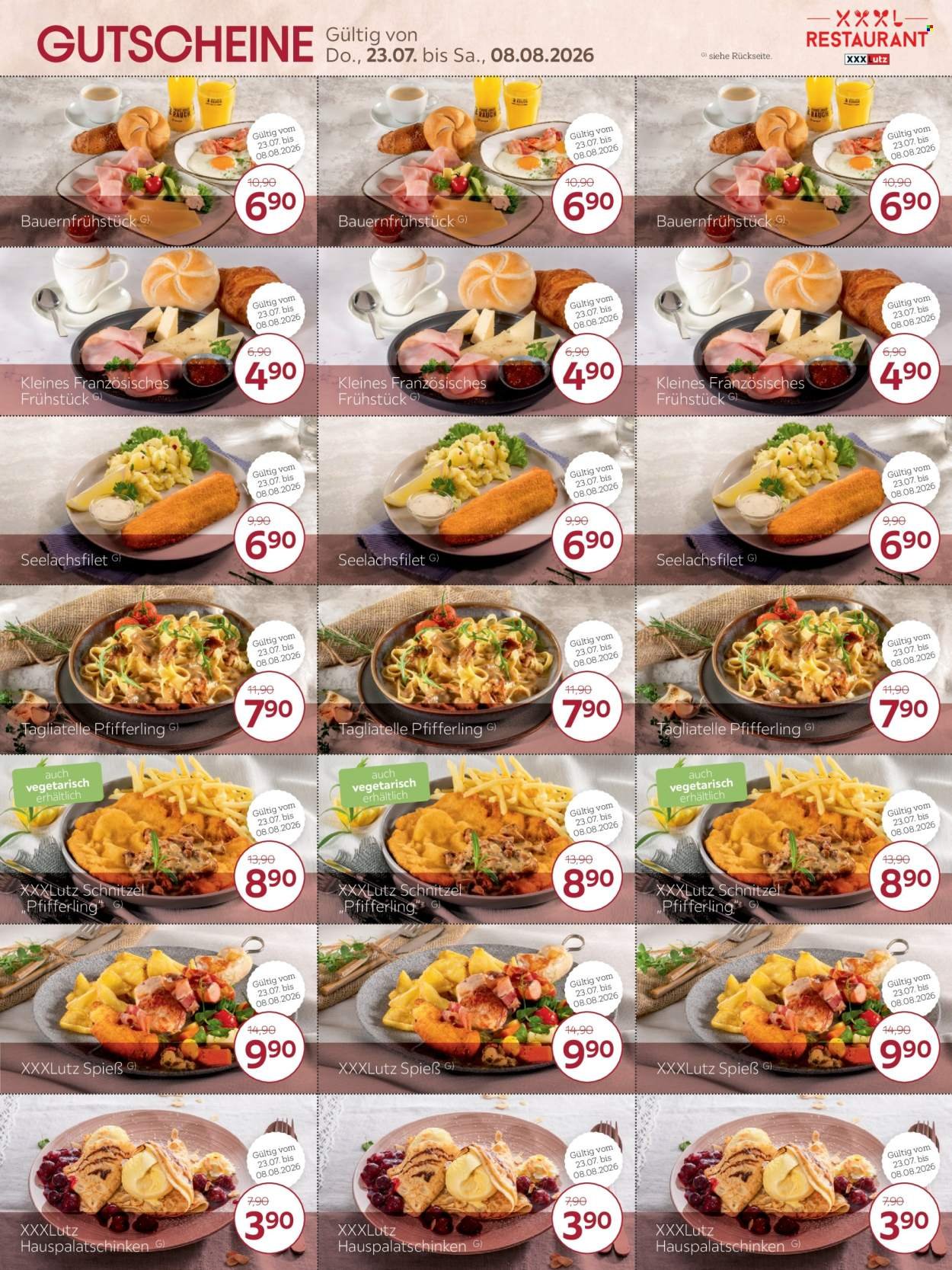 XXXLUTZ Prospekt - Restaurantgutscheine
