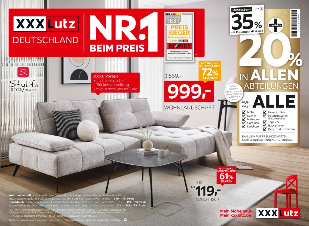 XXXLUTZ Prospekt - Nr. 1 beim Preis