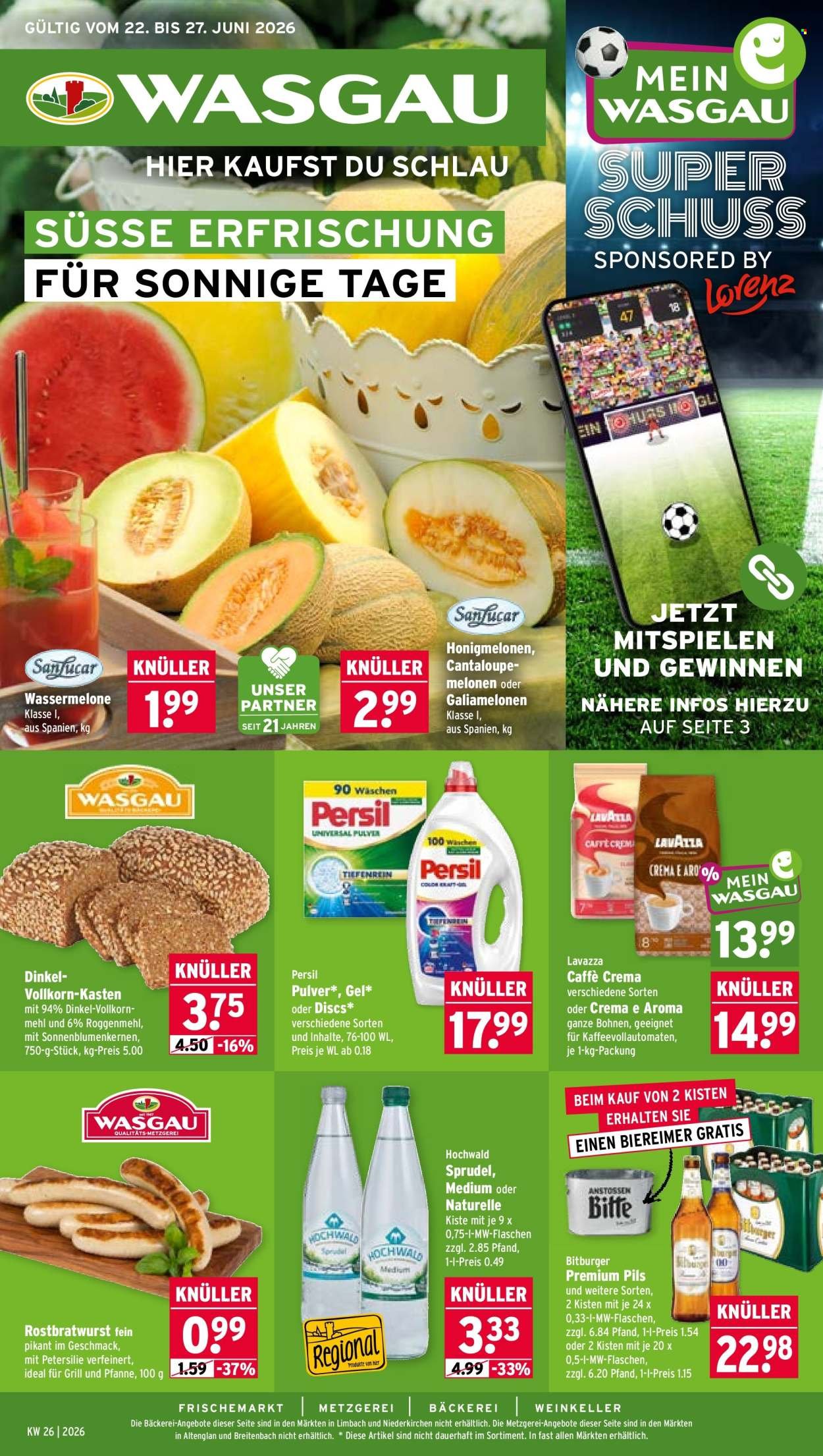 WASGAU Prospekt - Ab Montag 22.06.2026