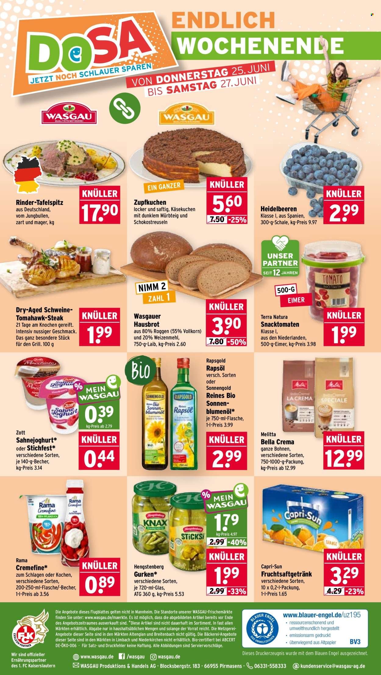 WASGAU Prospekt - Ab Montag 22.06.2026