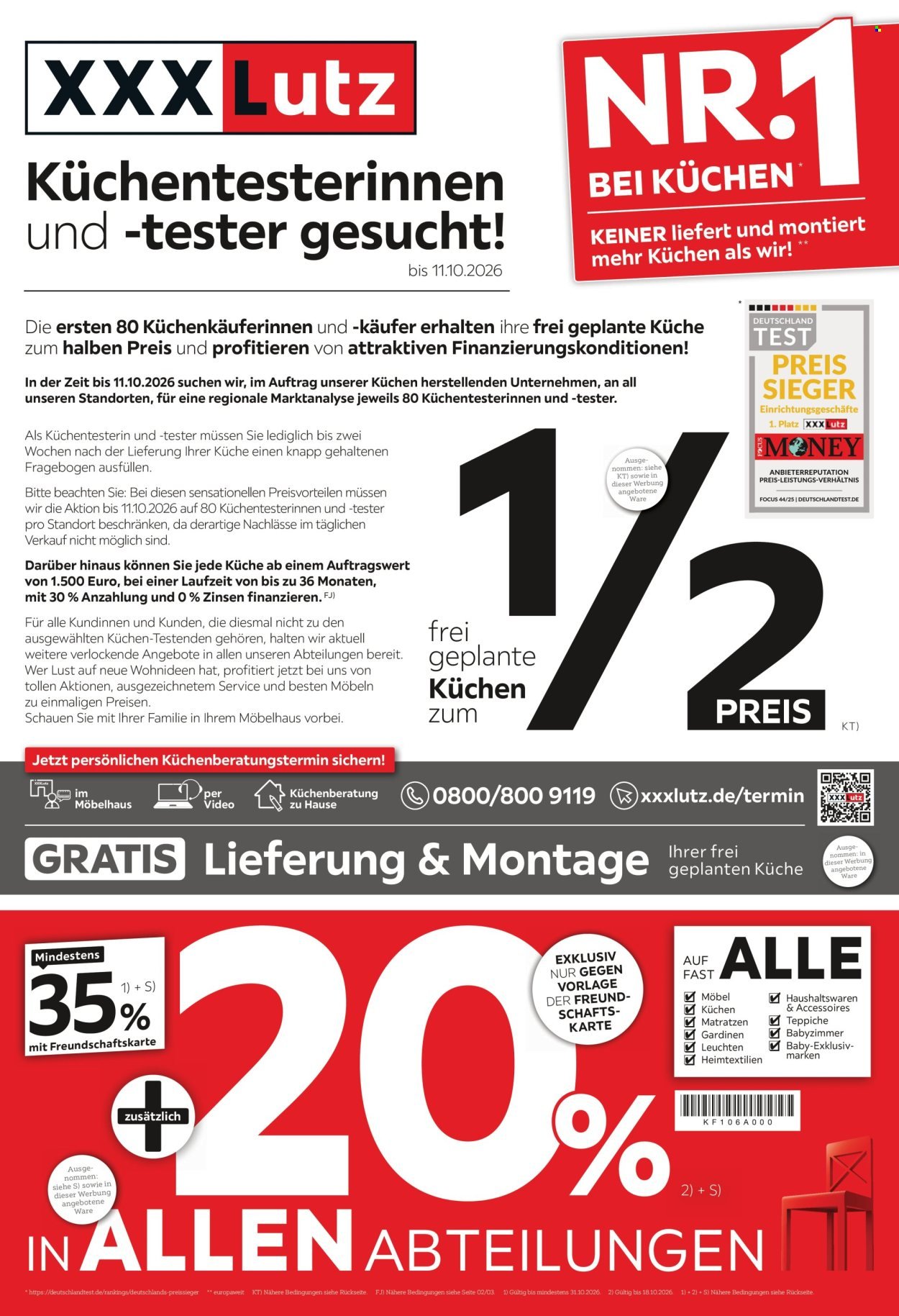 XXXLUTZ Prospekt - Küchentesterinnen und -tester gesucht!