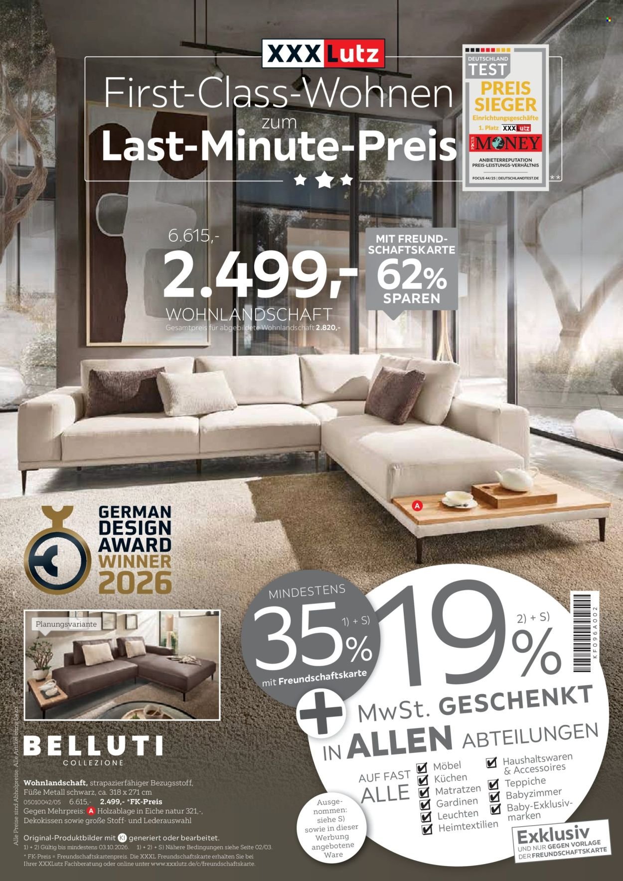XXXLUTZ Prospekt - Last-Minute-Preis