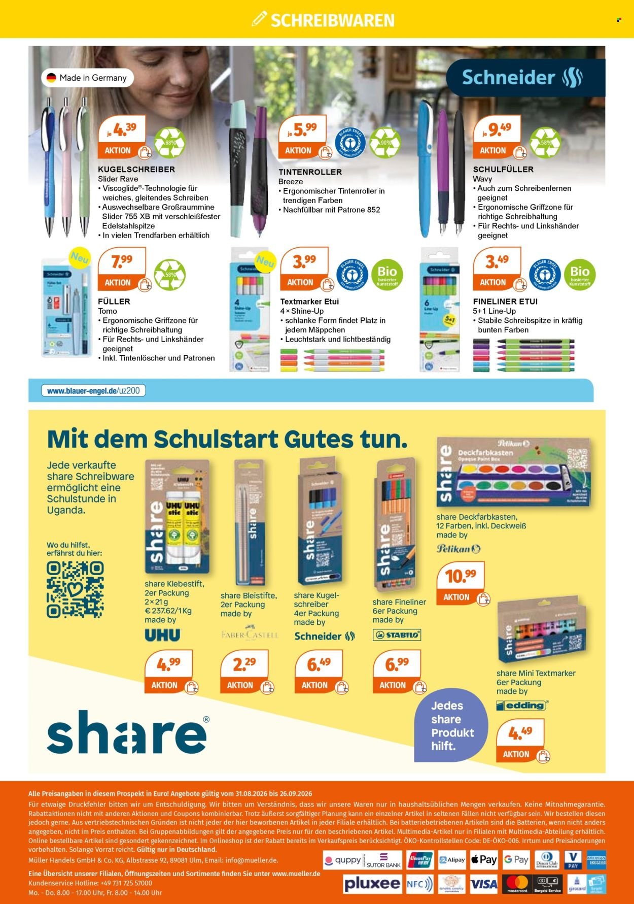 MÜLLER Prospekt - Die Schule ruft