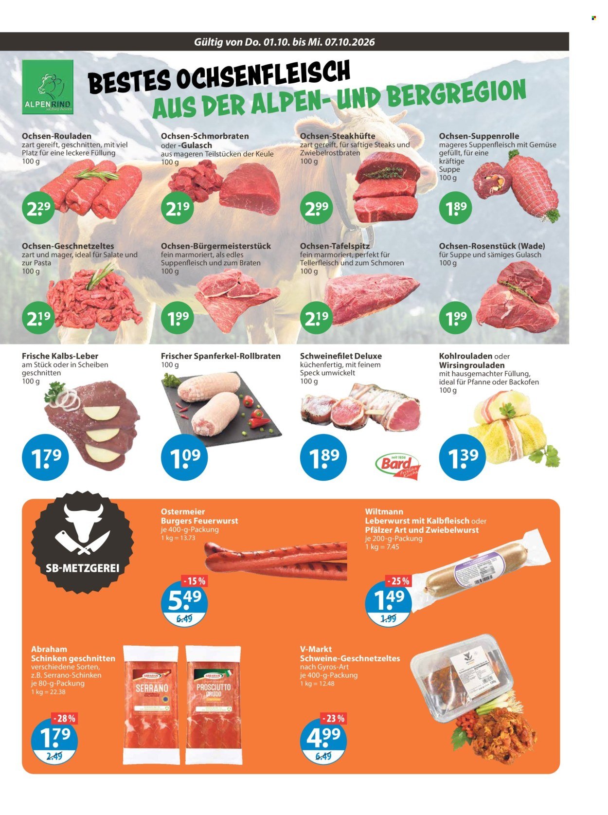 V-MARKT Prospekt - Ab Donnerstag 1.10.2026