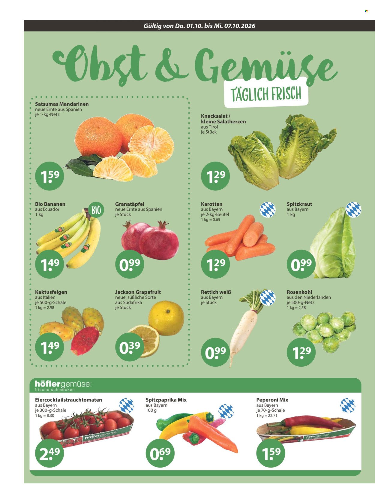 V-MARKT Prospekt - Ab Donnerstag 1.10.2026