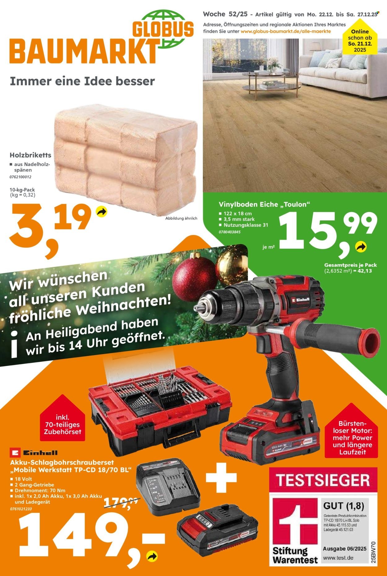 GLOBUS BAUMARKT Prospekt - Ab Montag 22.12.2025