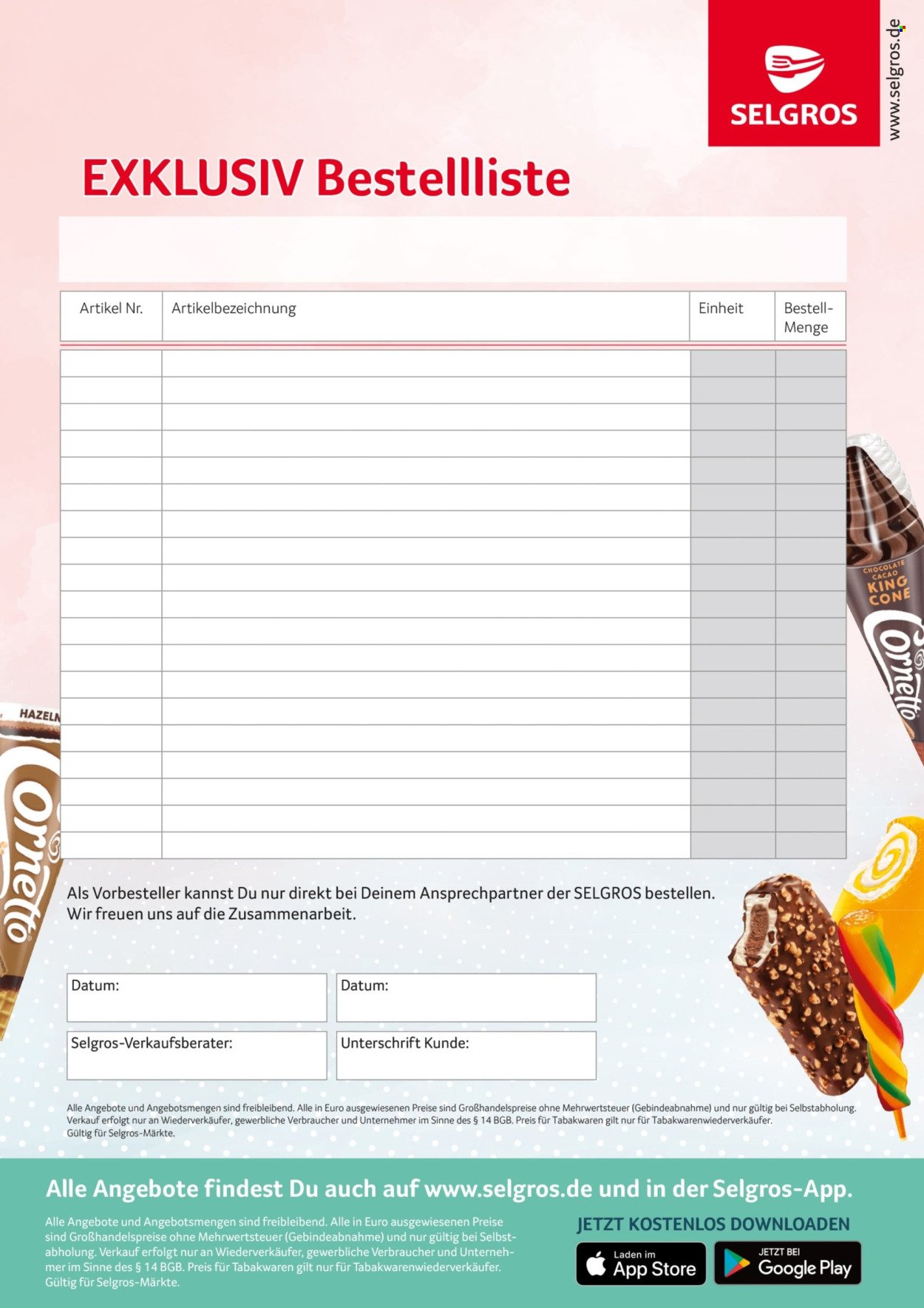 SELGROS Angebote - Impuls Eis