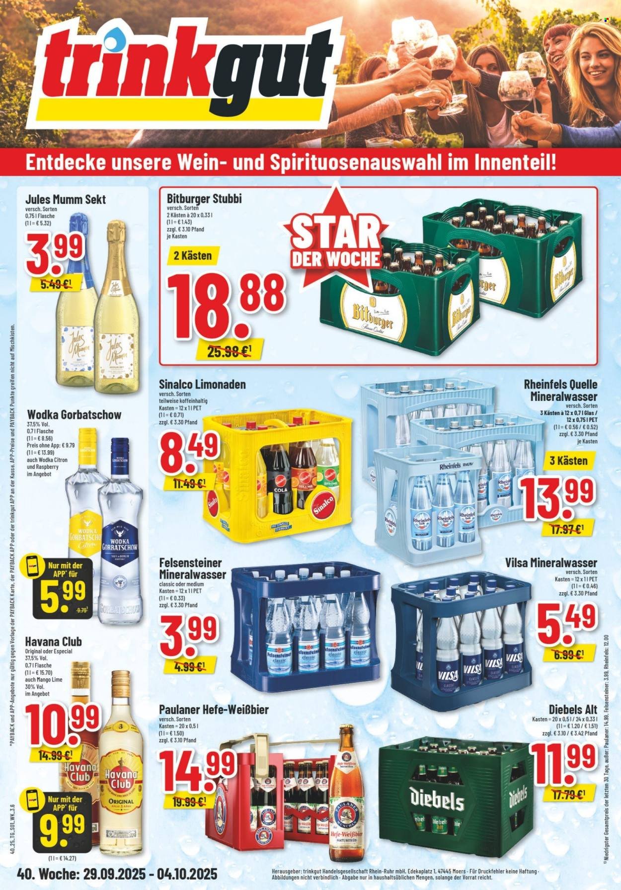 TRINKGUT Prospekt - Ab Montag 29.09.2025 (2025-09-29 - 2025-10-04) | 1