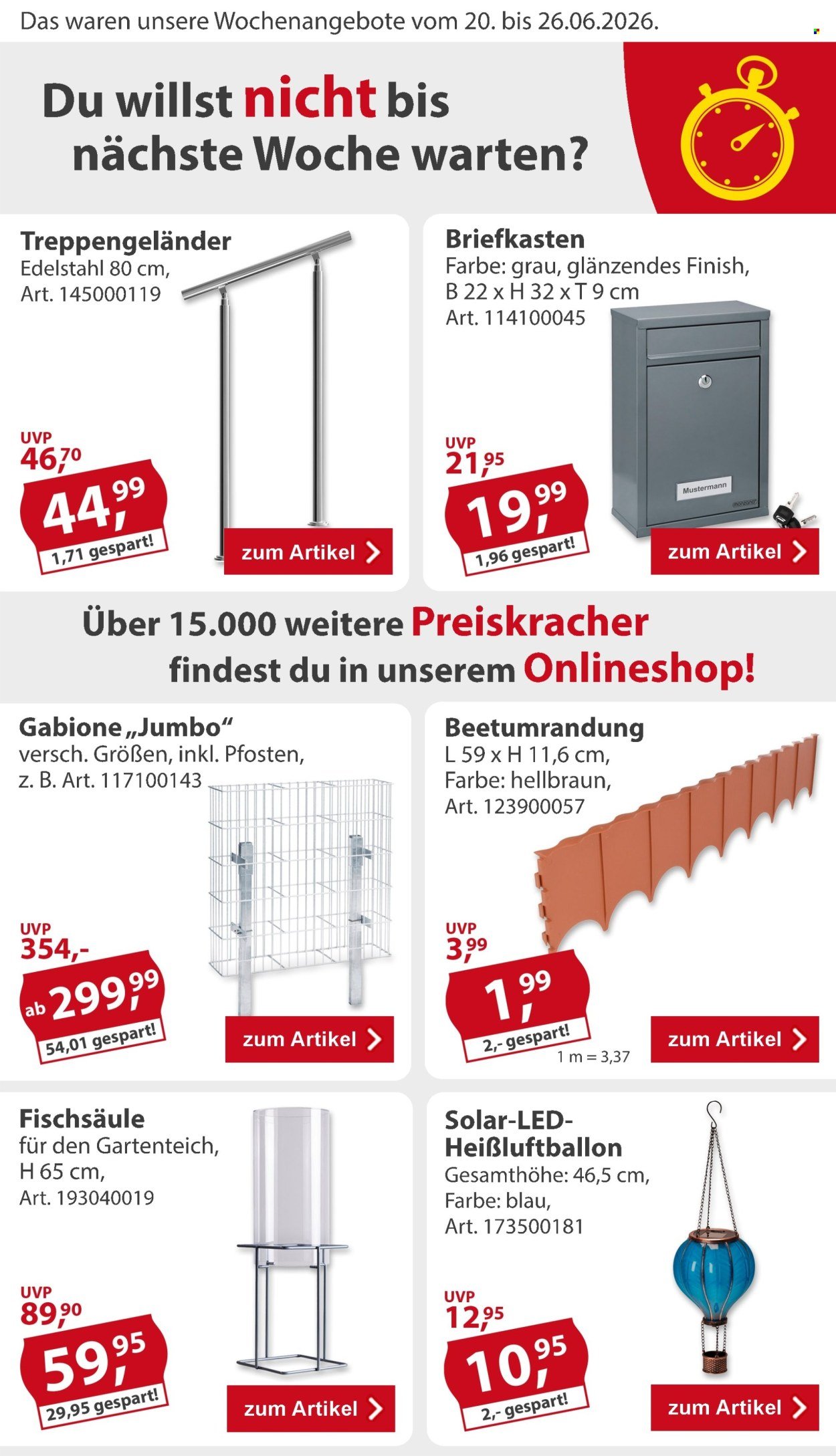 SONDERPREIS-BAUMARKT Prospekt - Ab Samstag 20.06.2026