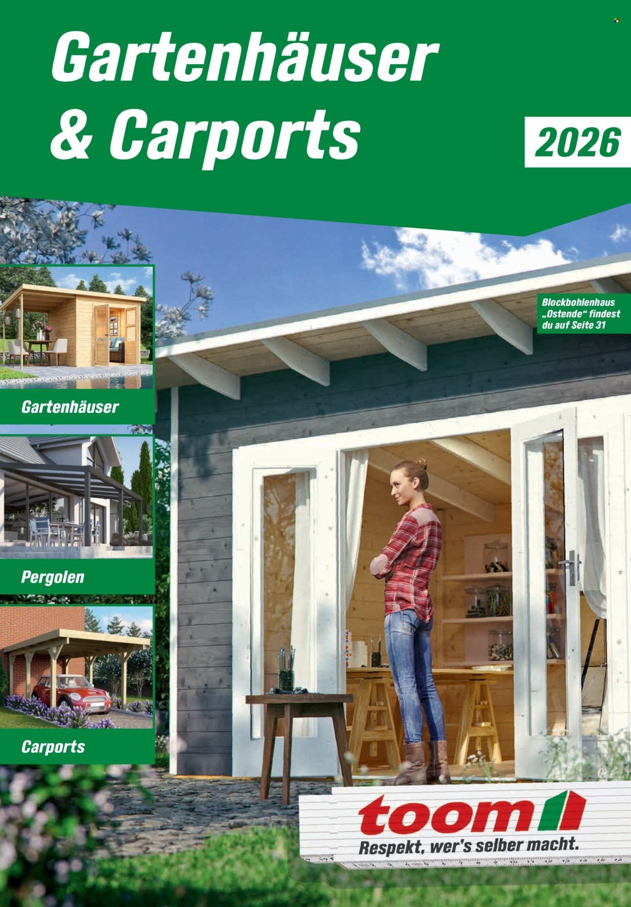 TOOM BAUMARKT Prospekt - Gartenhäuser & Carports